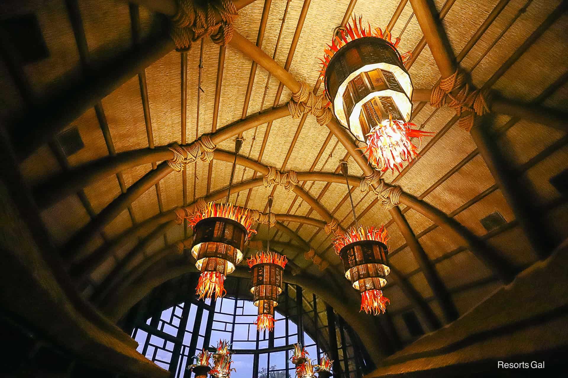 a set of light fixtures at Kidani Village 