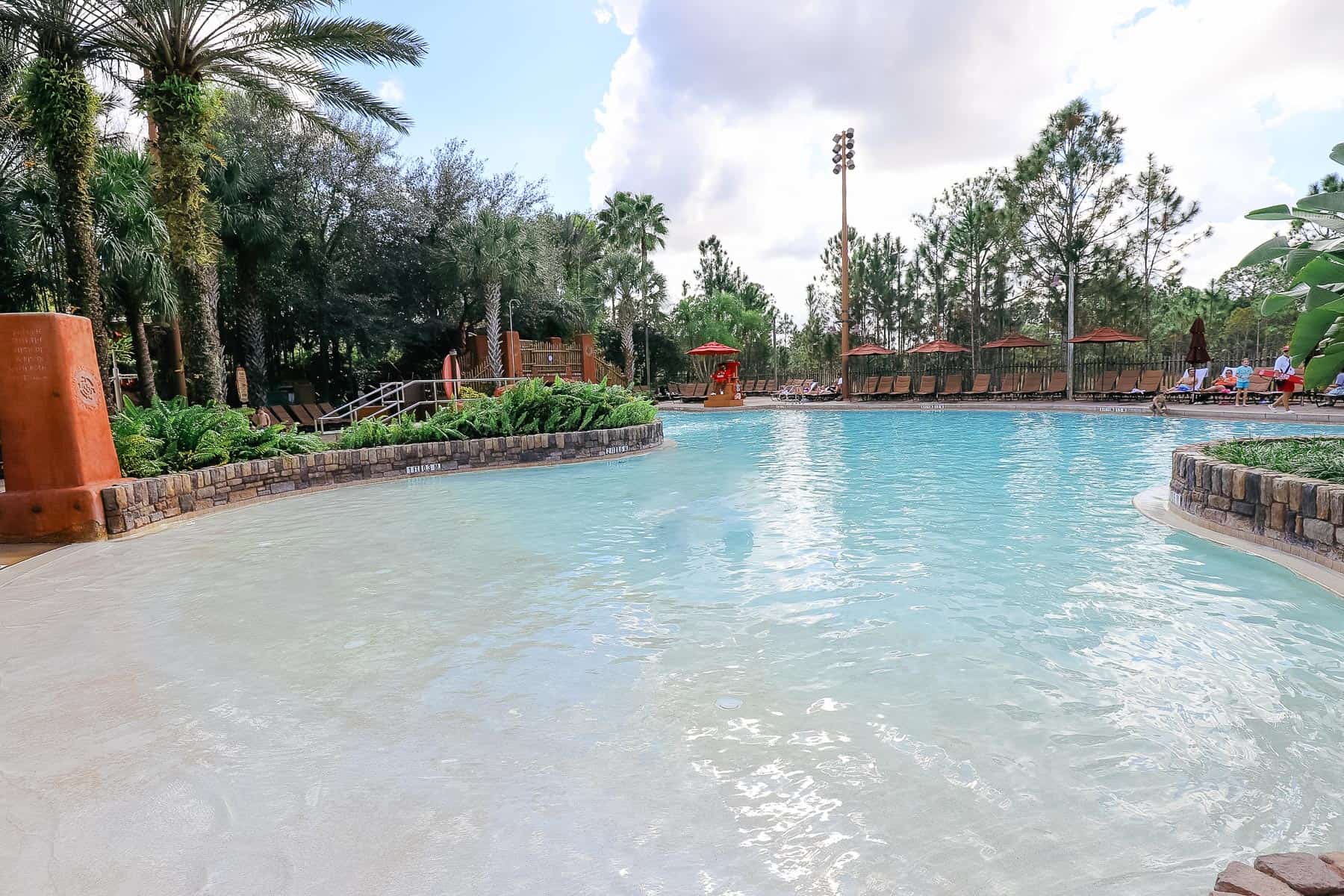 a look from one end of the Samawati Springs pool to the other 