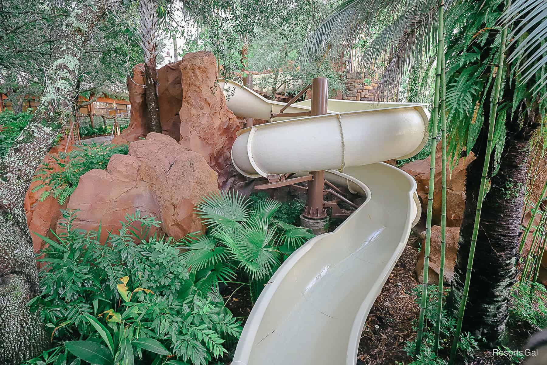 a long twisting slide at Kidani Village 