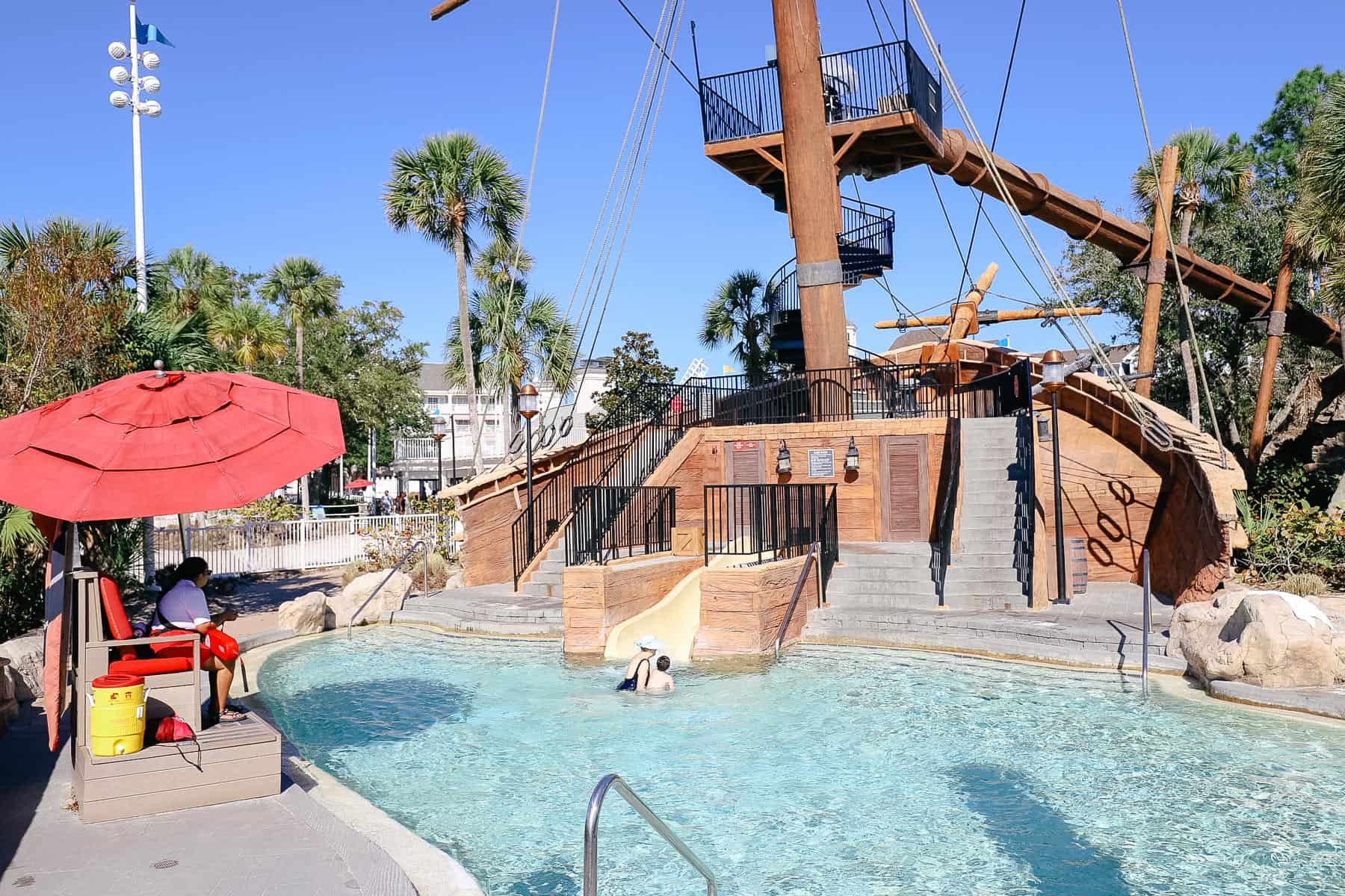 kiddie slide inside the shipwreck 