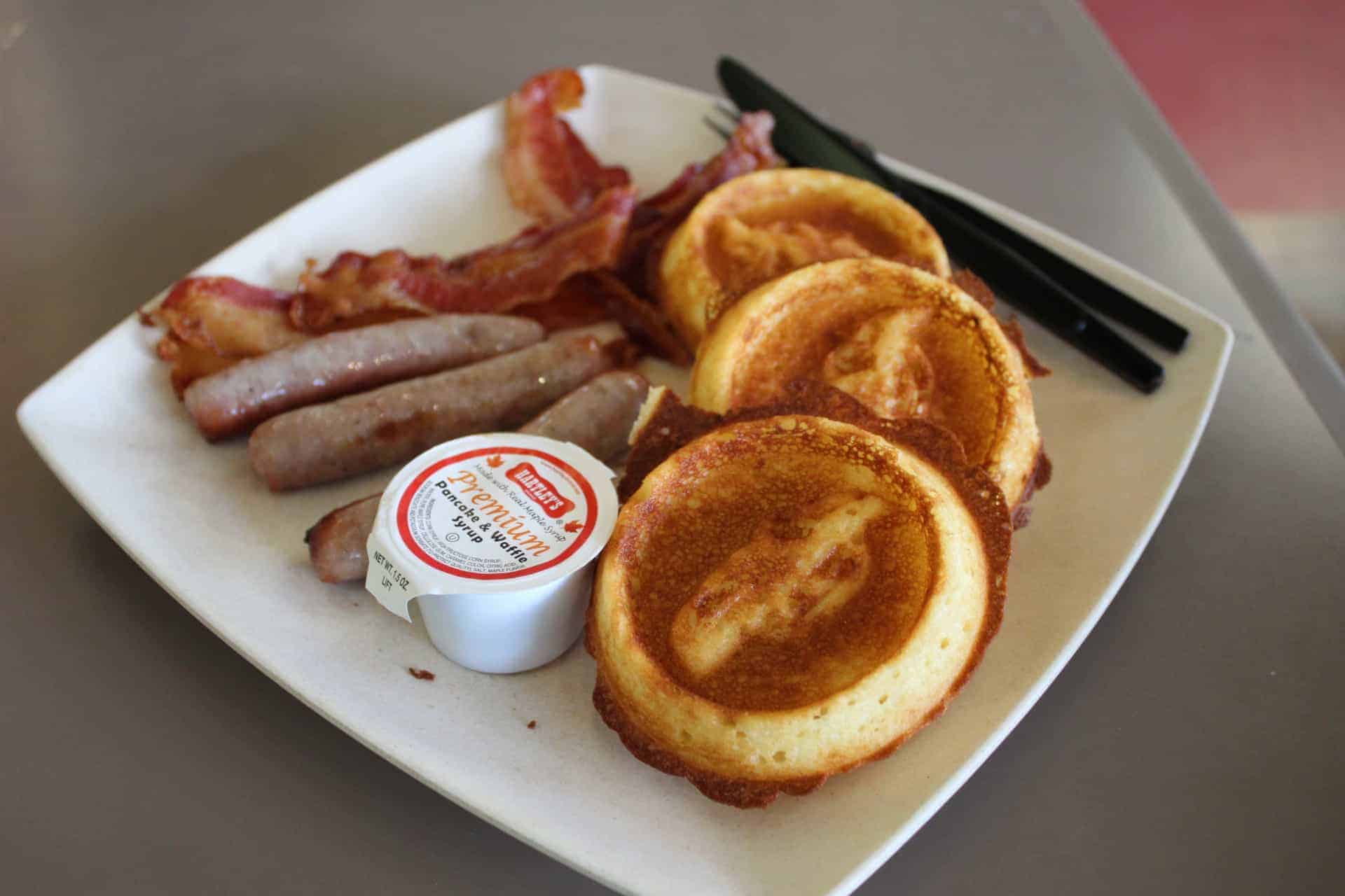 mini waffles with Lightning McQueen from Cars at Landscape of Flavors 