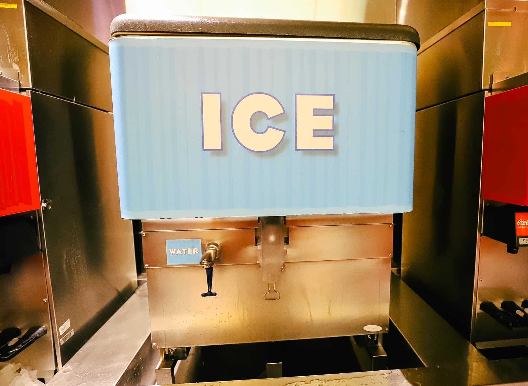 an ice machine with a separate water dispenser at Landscape of Flavors 