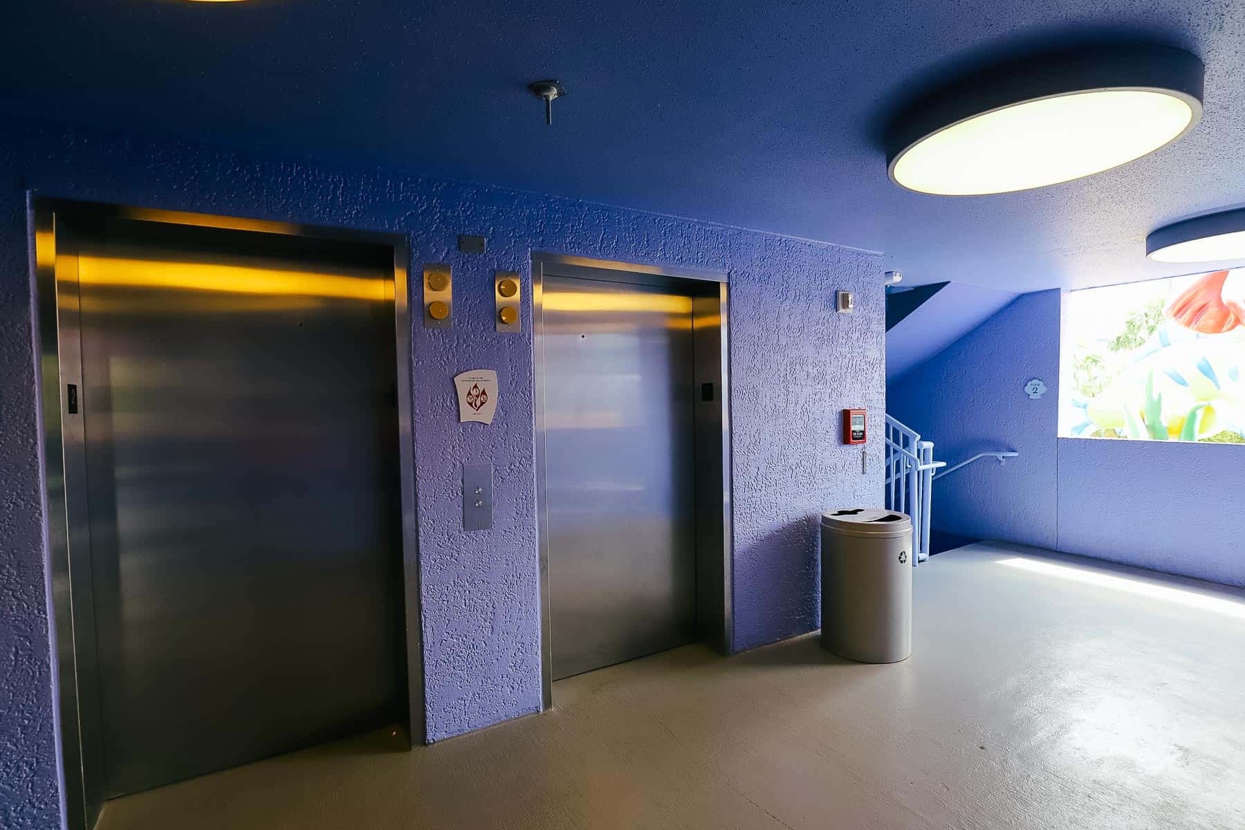 Buildings in The Little Mermaid section have elevators. 