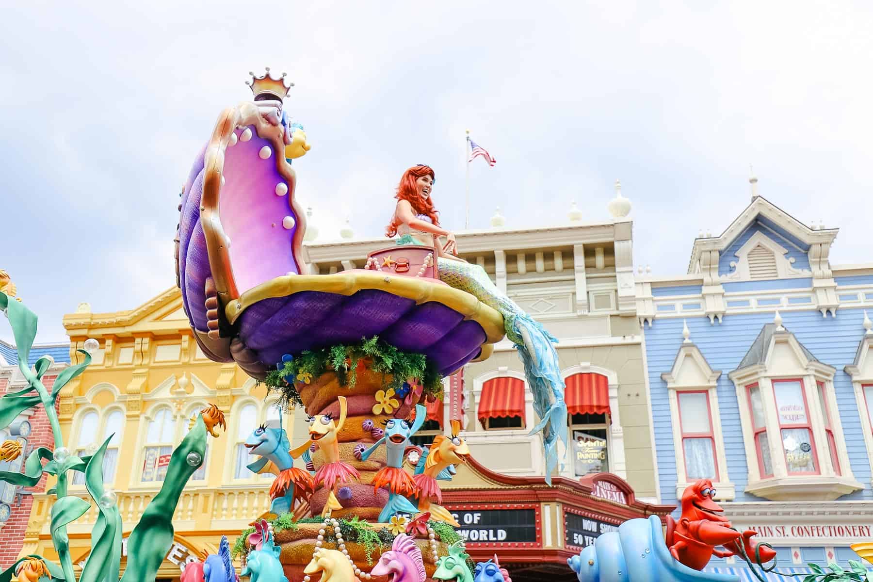 Ariel during the parade. 