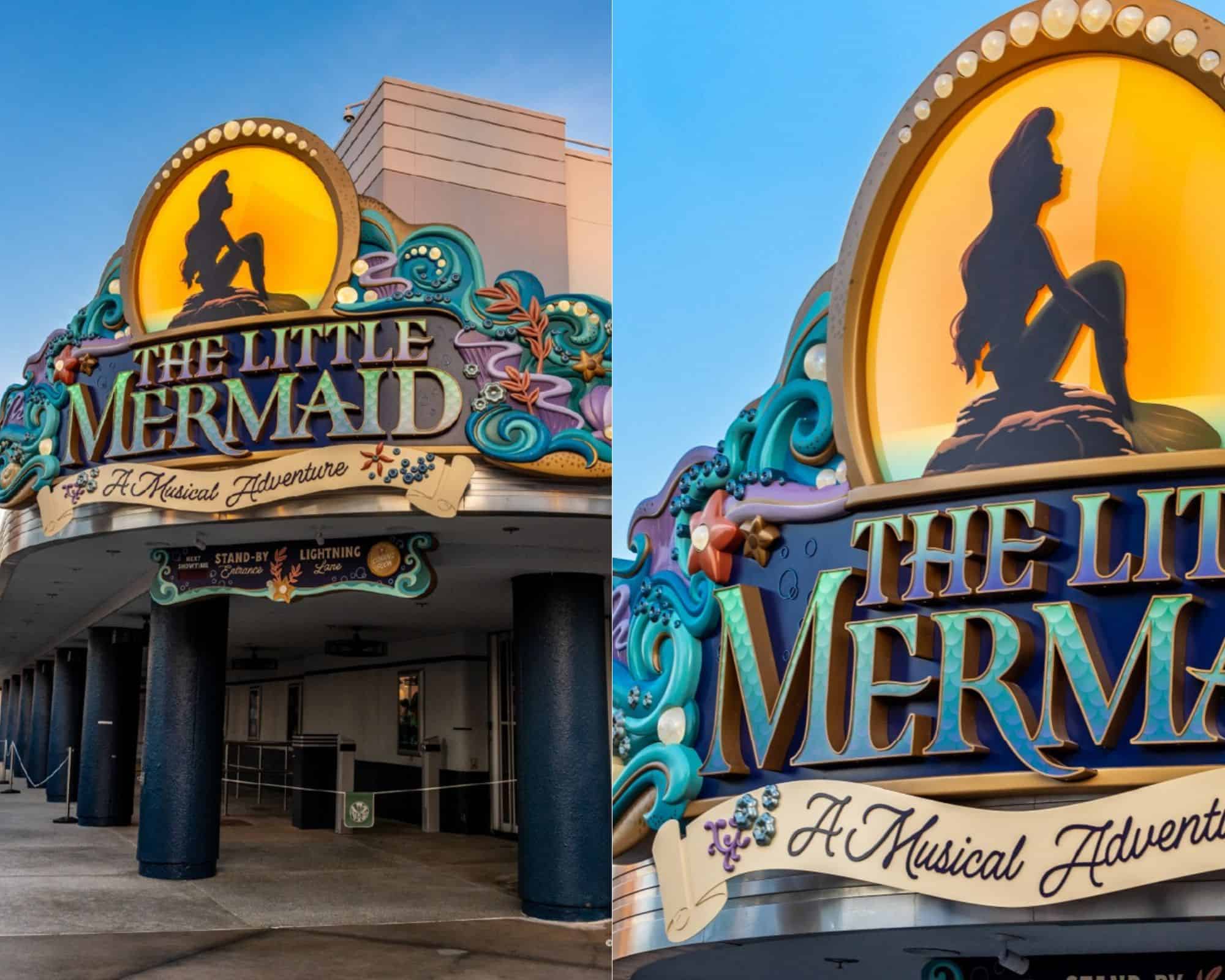 Little Mermaid Queue Signage installed