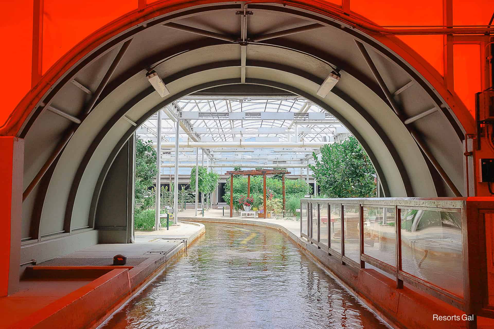 the end of the red tunnel on Living with the Land