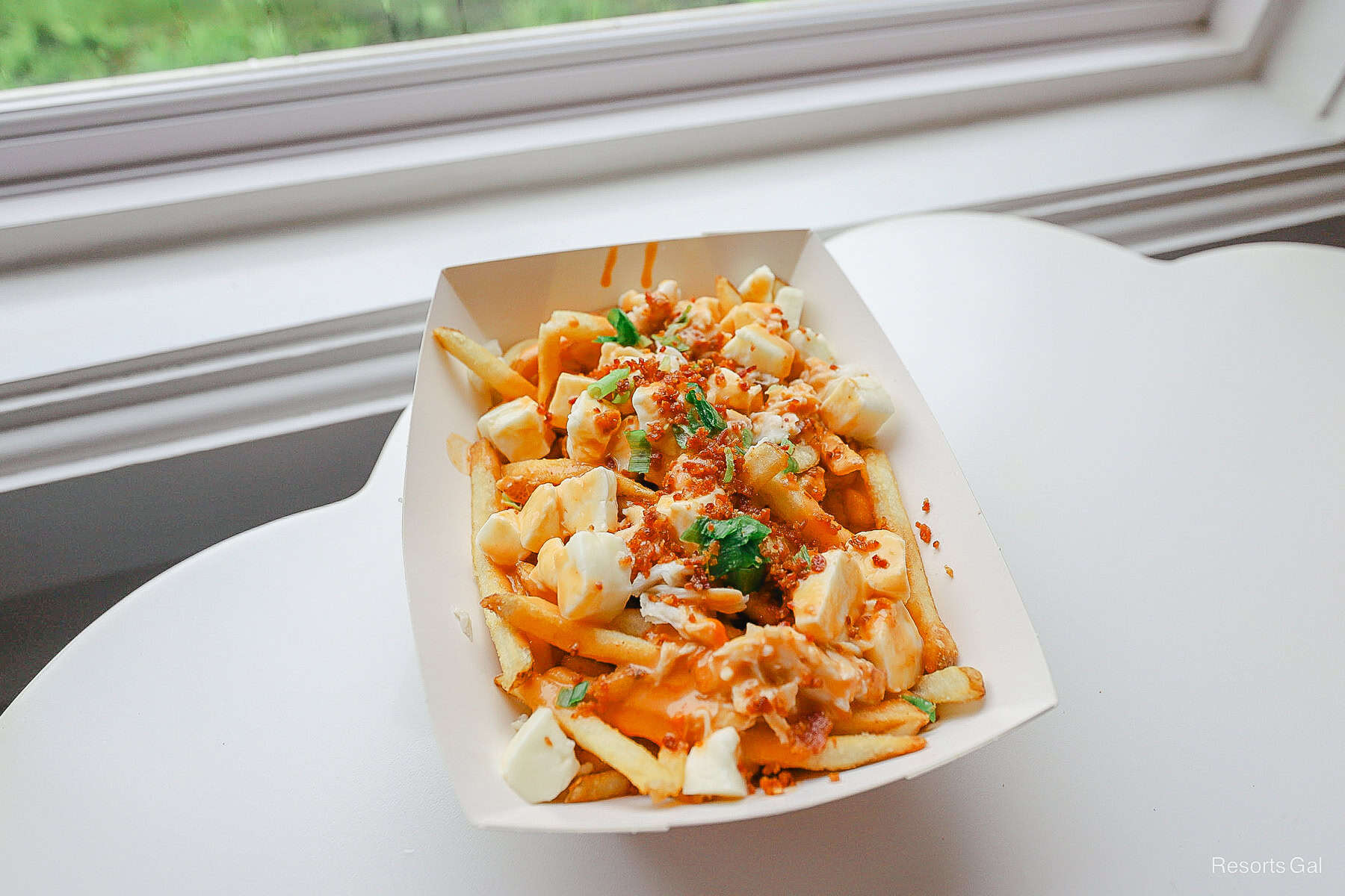 the fries sitting at a vertical position to show the size 