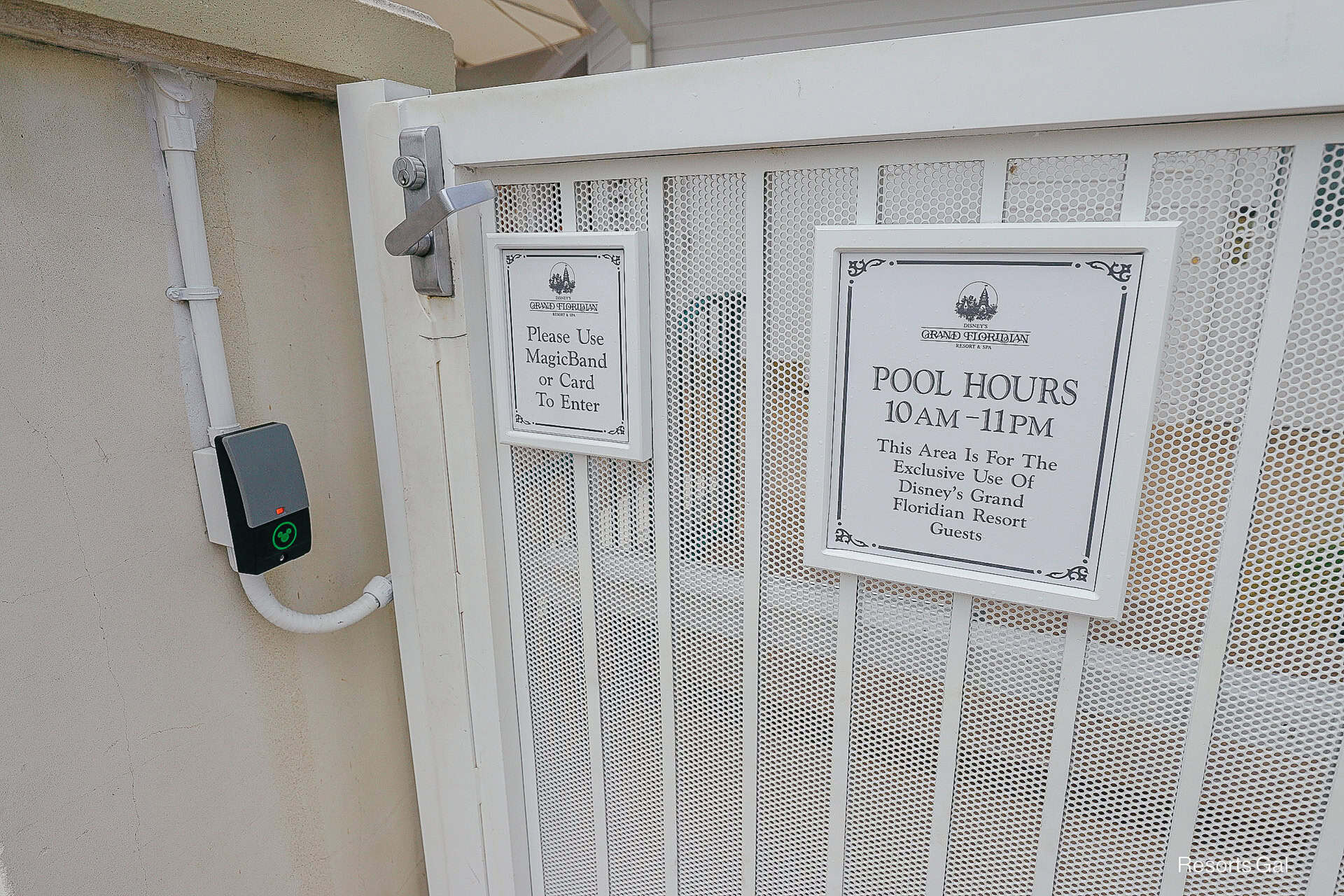 a MagicBan Reader installed at Grand Floridian Pool 