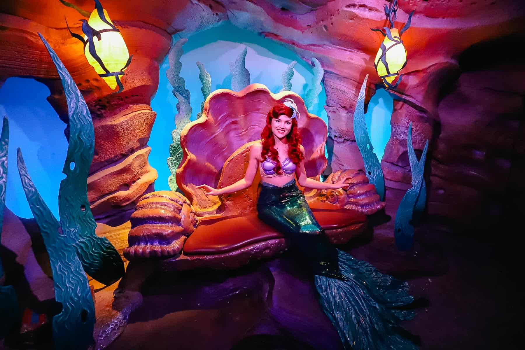 Ariel in her grotto at Magic Kingdom 
