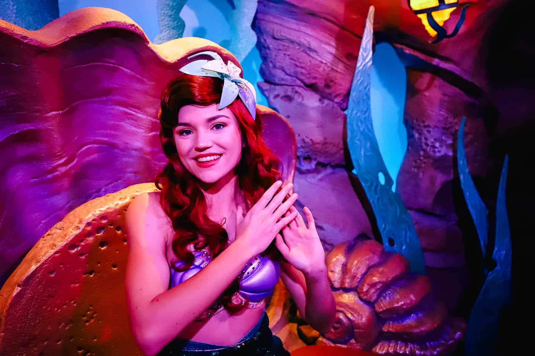 Ariel, The Little Mermaid character meet at Magic Kingdom 