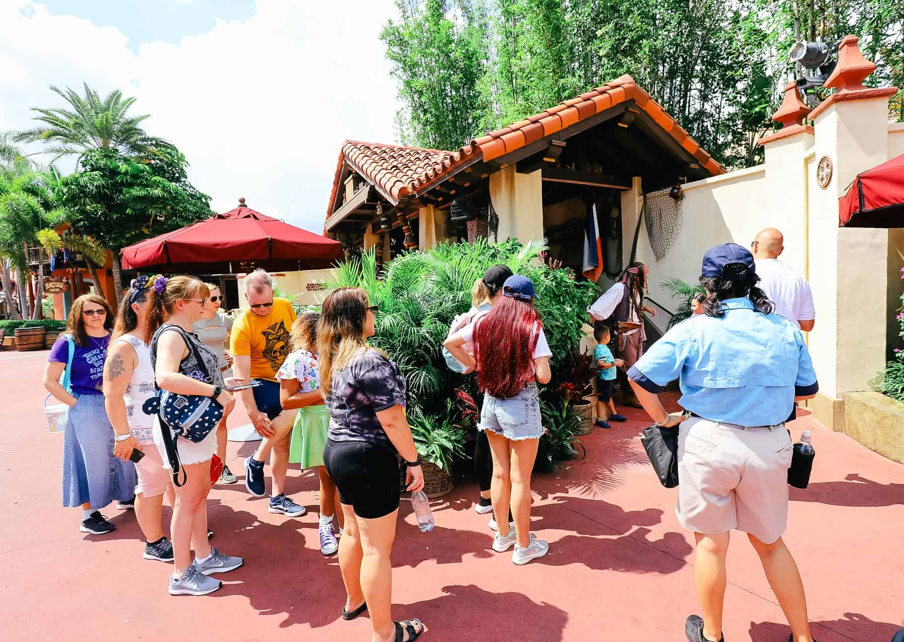 queue for Jack Sparrow's Magic Kingdom meet-and-greet 