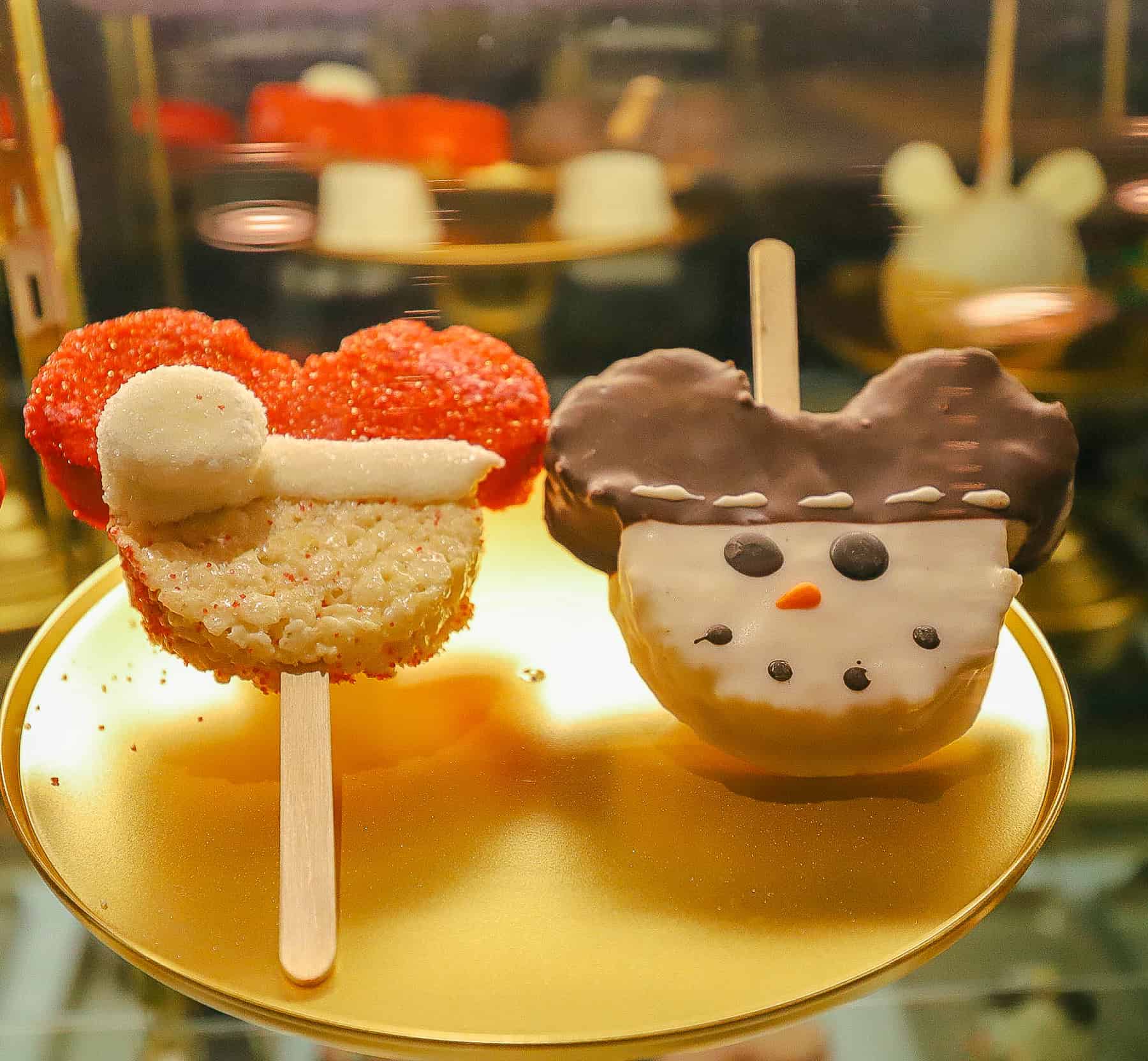 two decorative Crispy Rice treats You'