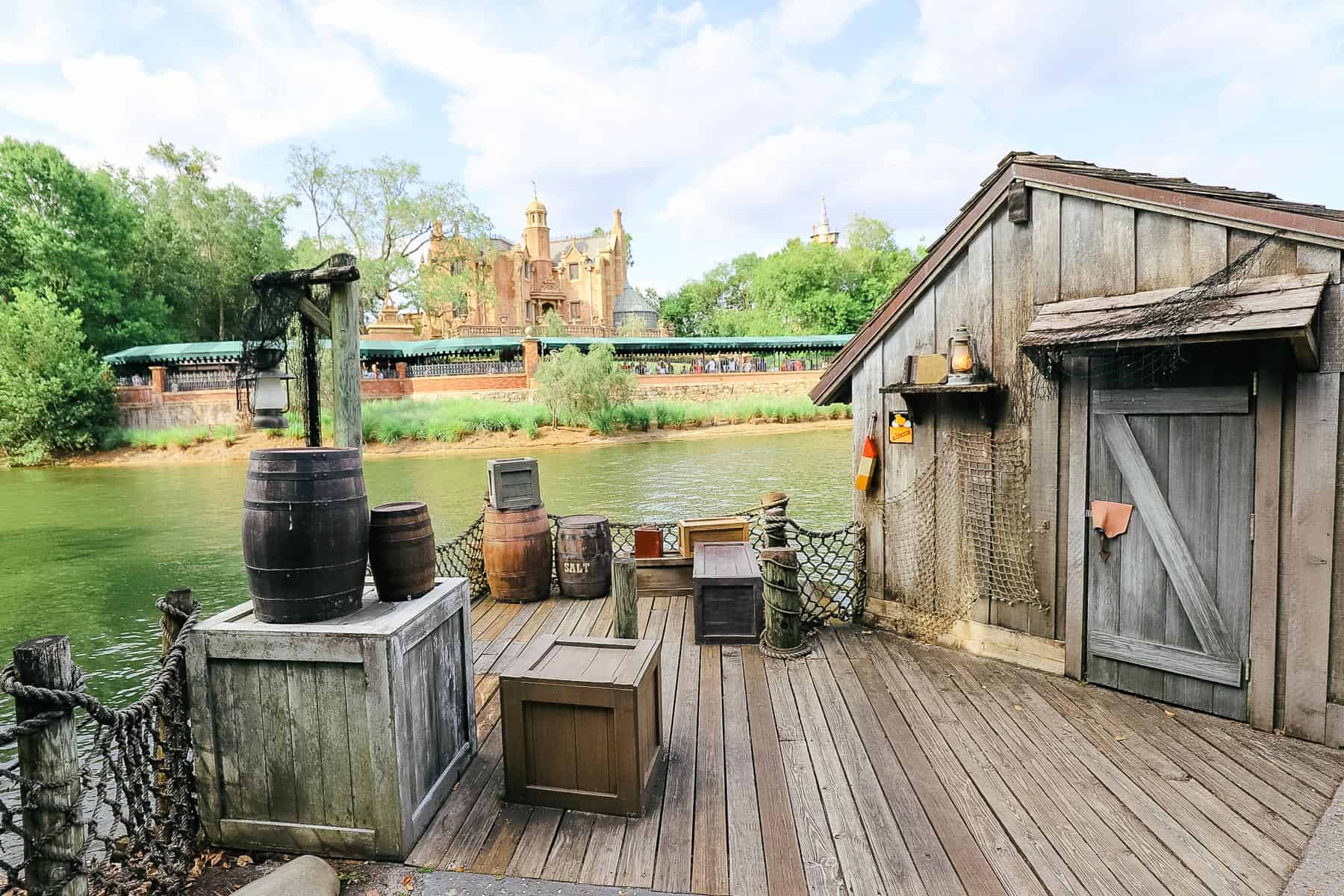 a dock with staged elements and theming 