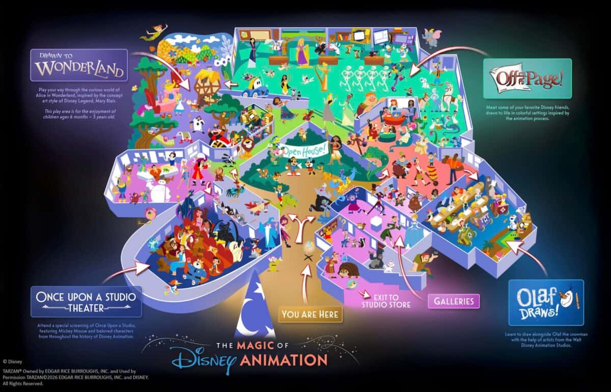 New Map Shows Layout of 'The Magic of Disney Animation' Coming to ...