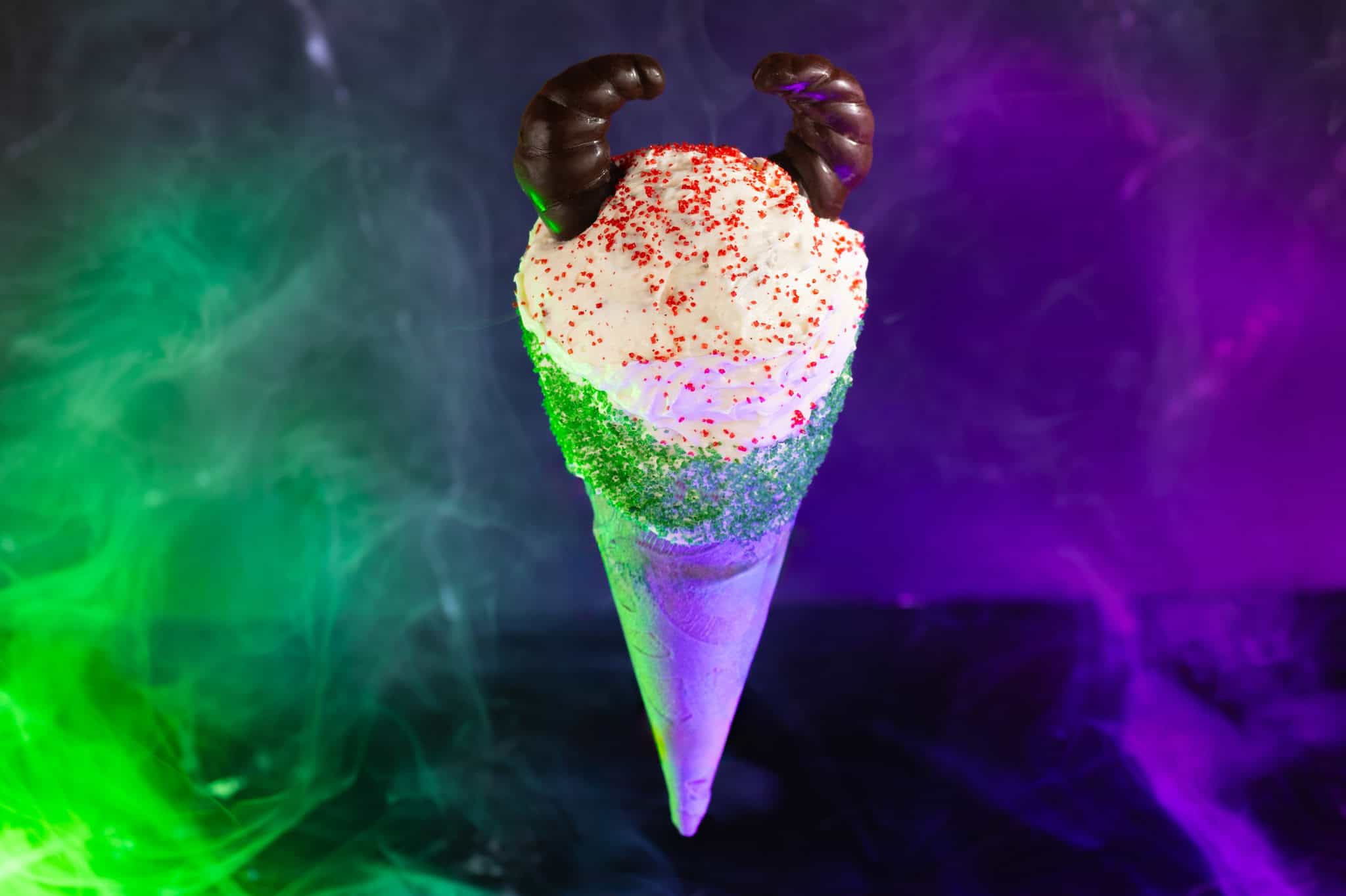 Maleficent Cone with chocolate candy horns 