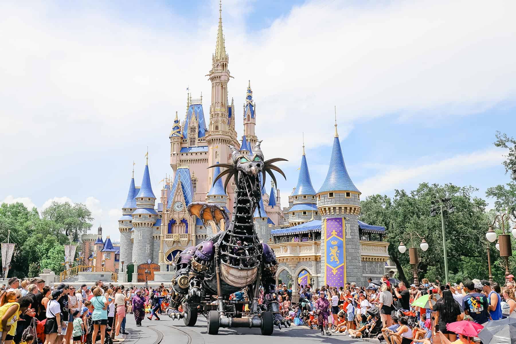 Maleficent's dragon before it breathes fire.