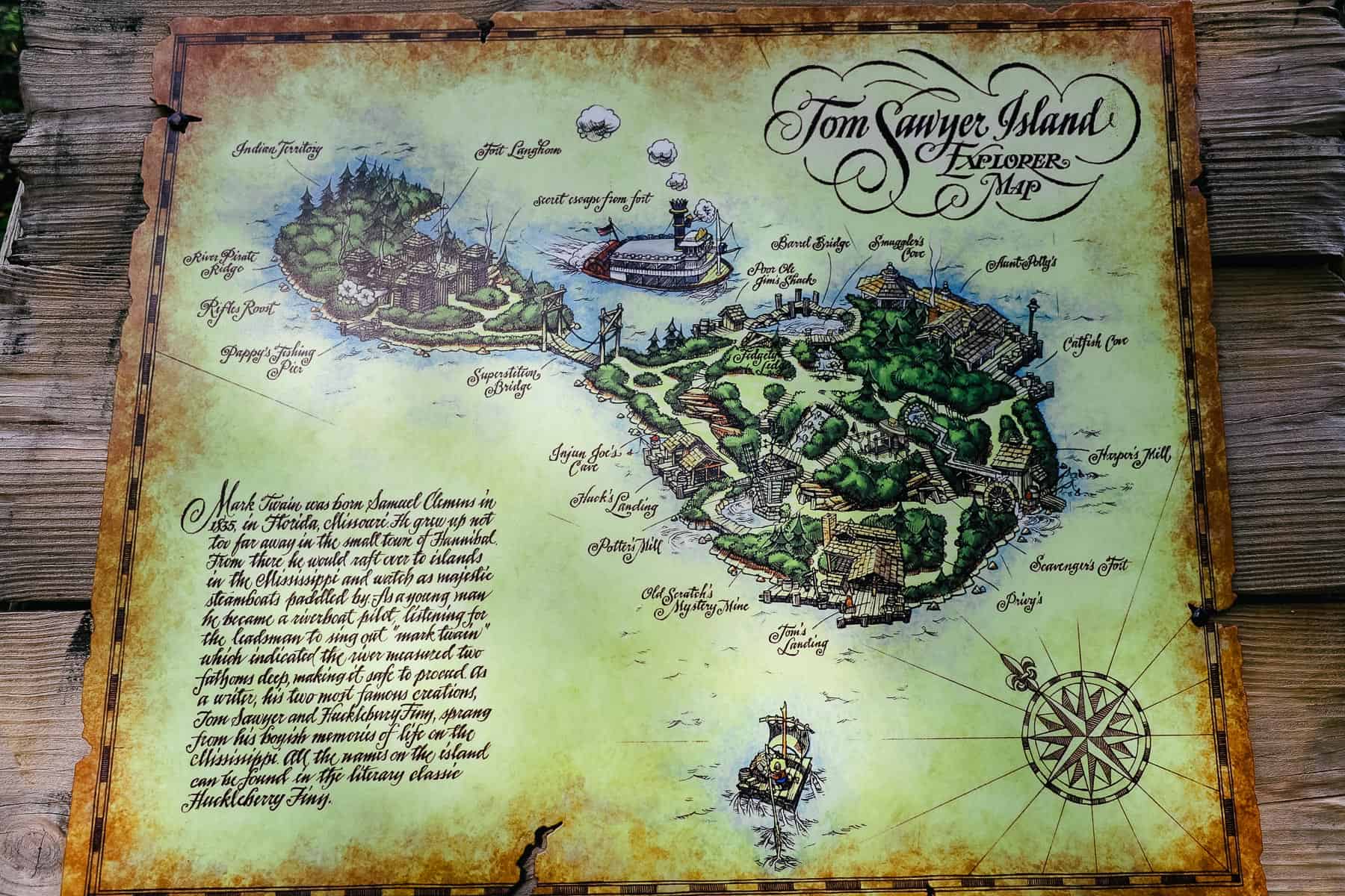 Tom Sawyer Island Explorer Map 