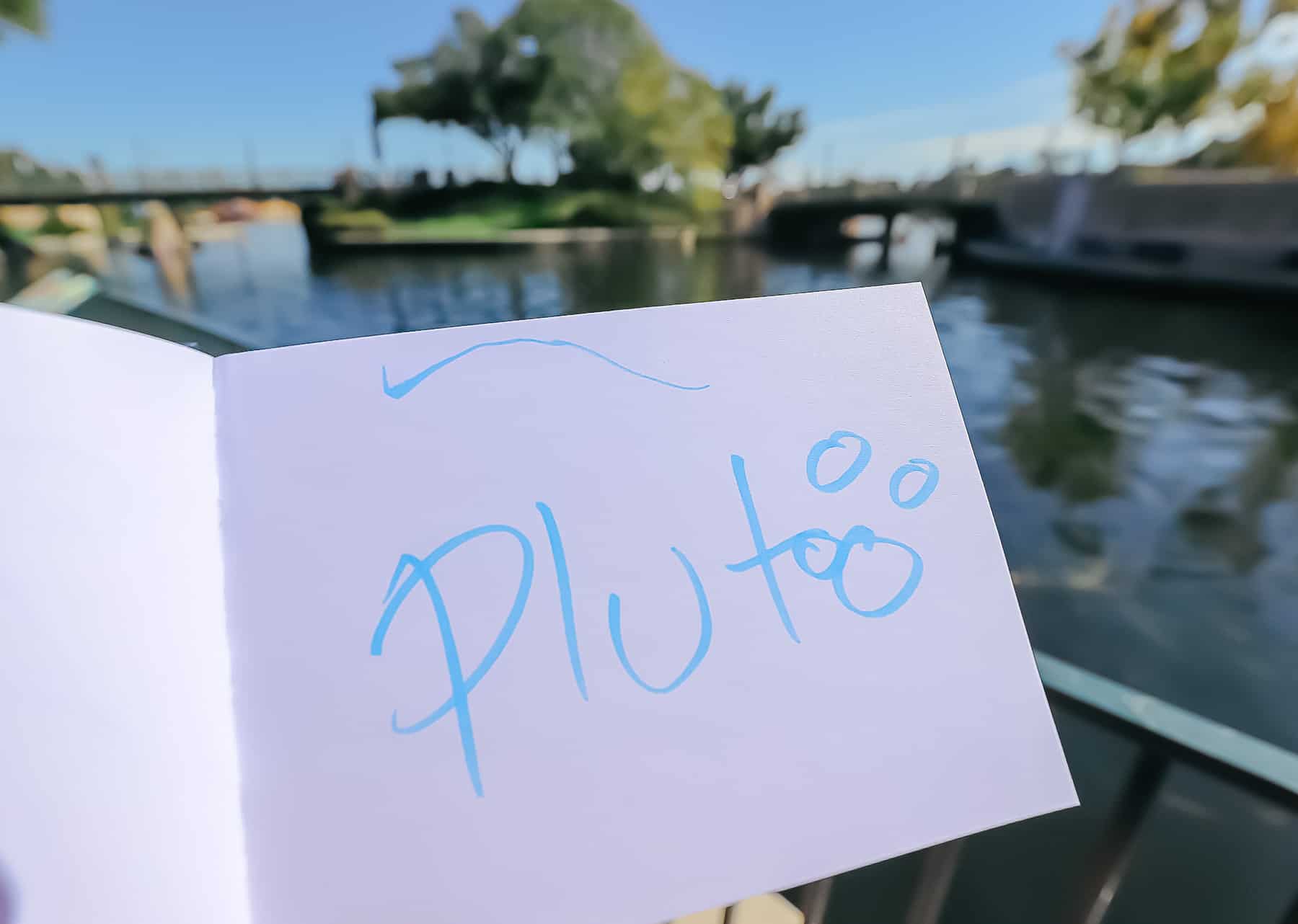 Pluto's character autograph 