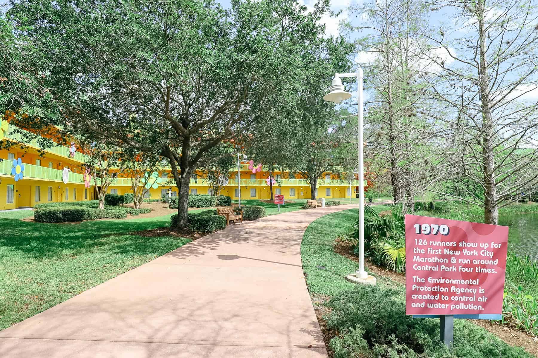 Memory Lane walking trail around Pop Century Resort 