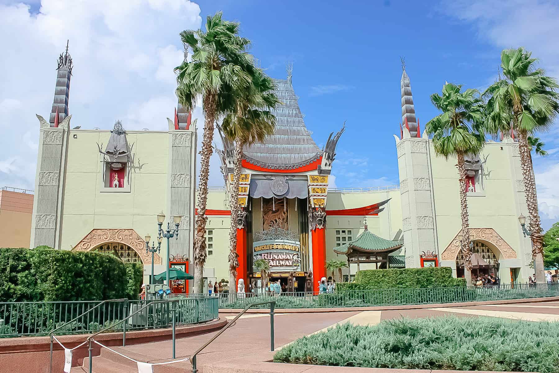 The Chinese Theater replica is home to Mickey and Minnie's Runaway Railway. 