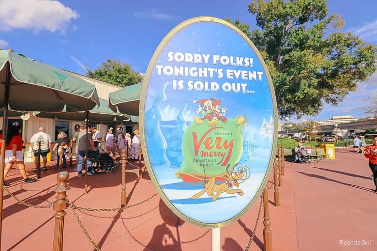 Sell Out Dates for Mickey's Very Merry Christmas Party 2026