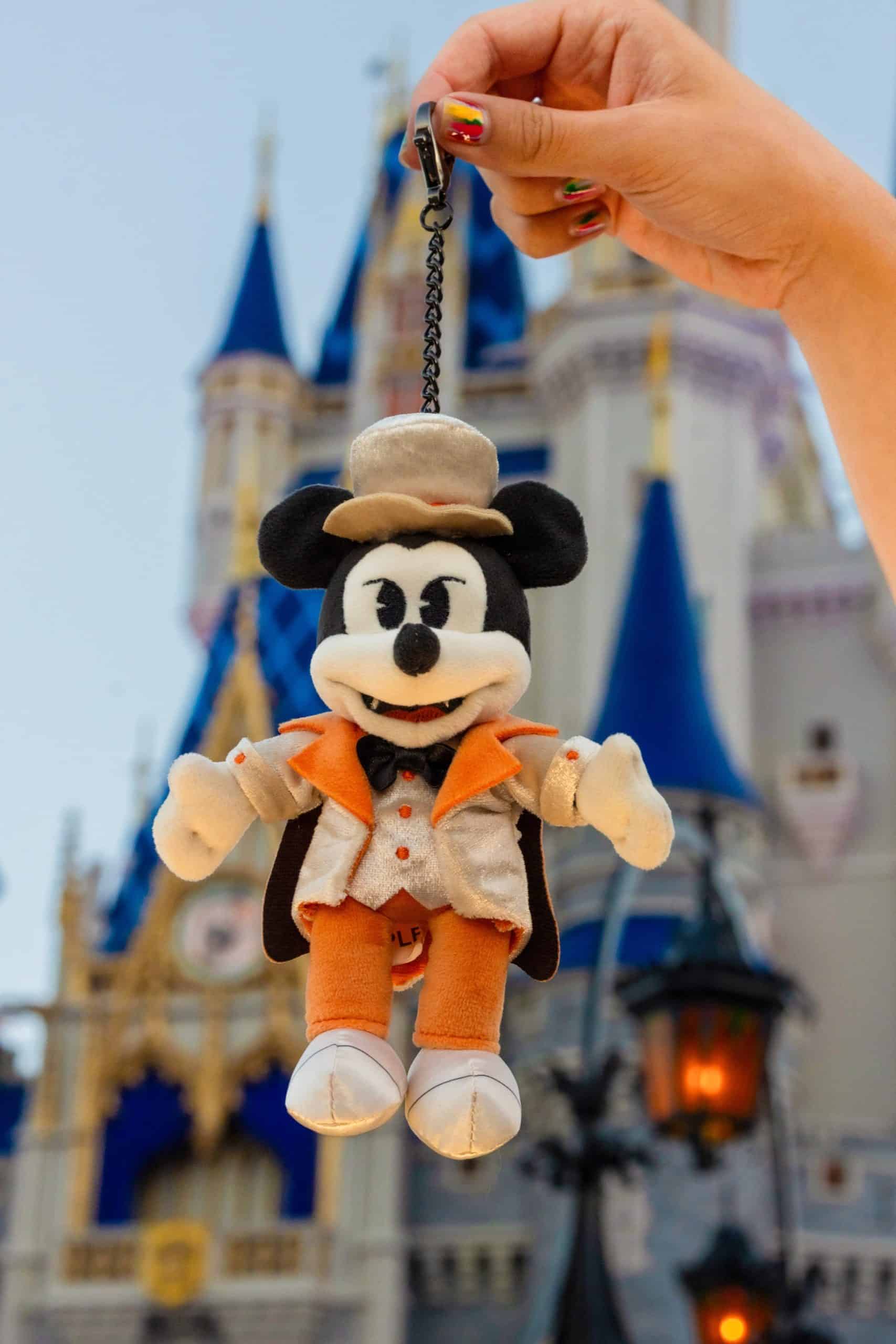 a plush Mickey Mouse Vampire keychain