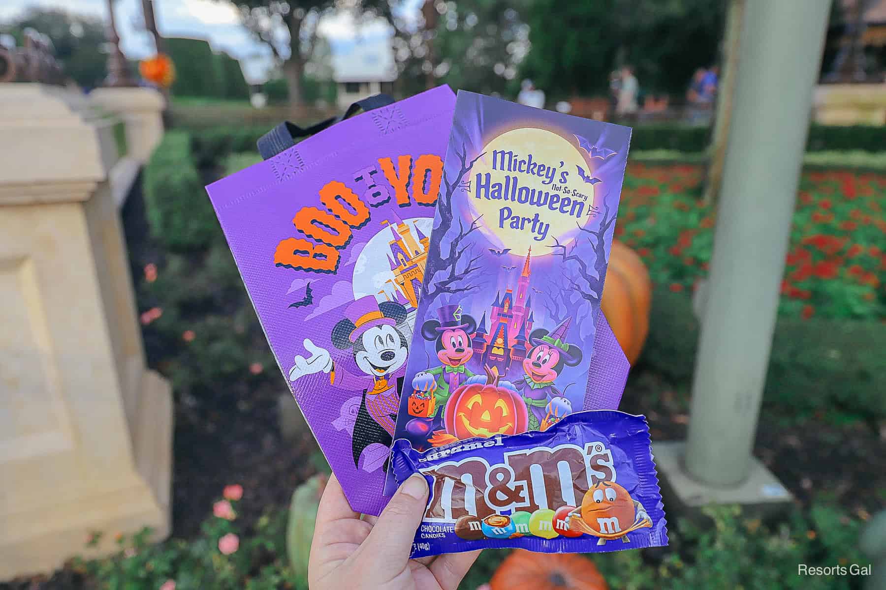 Trick or Treat Bag and M&Ms given out at 2025 Mickey's Not So Scary Halloween Party 