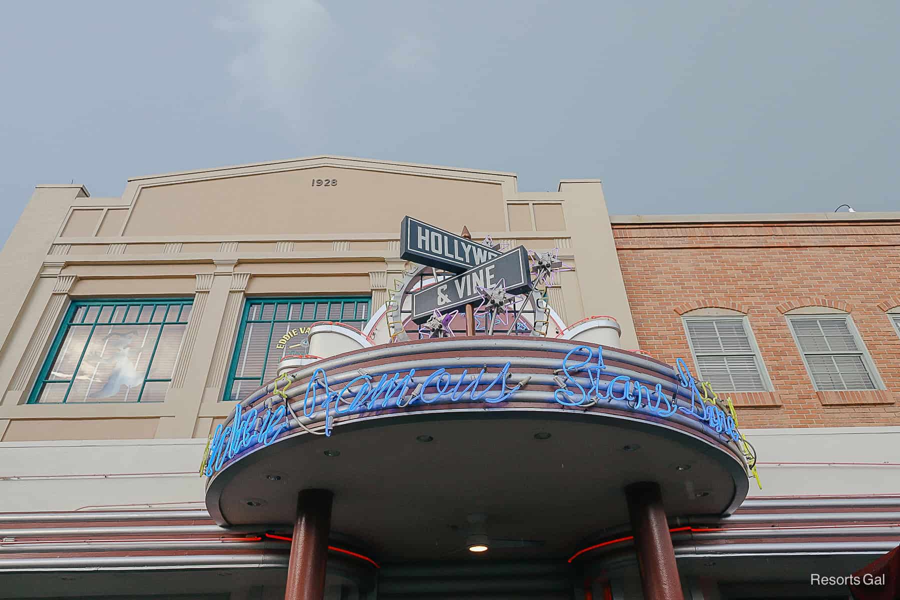 the Hollywood and Vine sign 