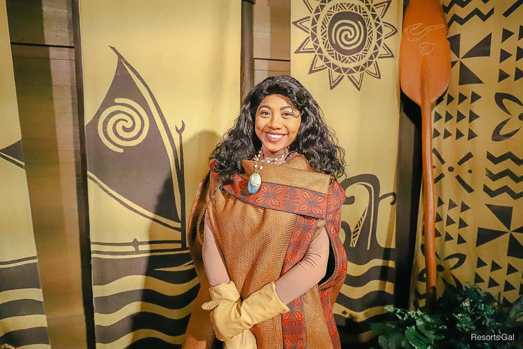 Moana poses for a photo in her winter look. 