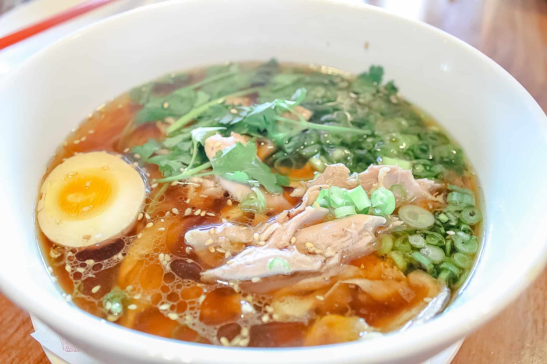 Close up of Duck Ramen 