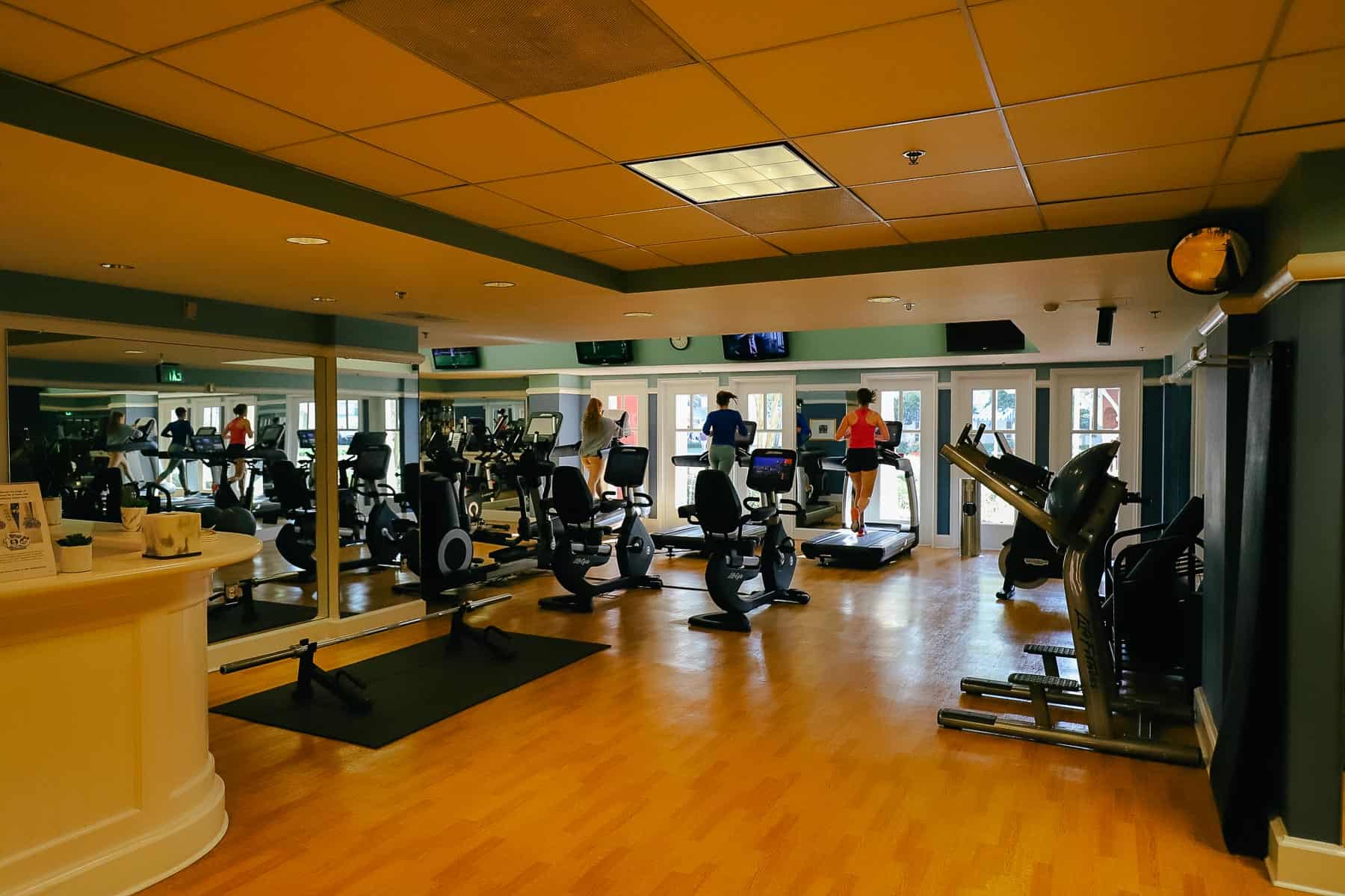 guests using the gym at Disney's Boardwalk 