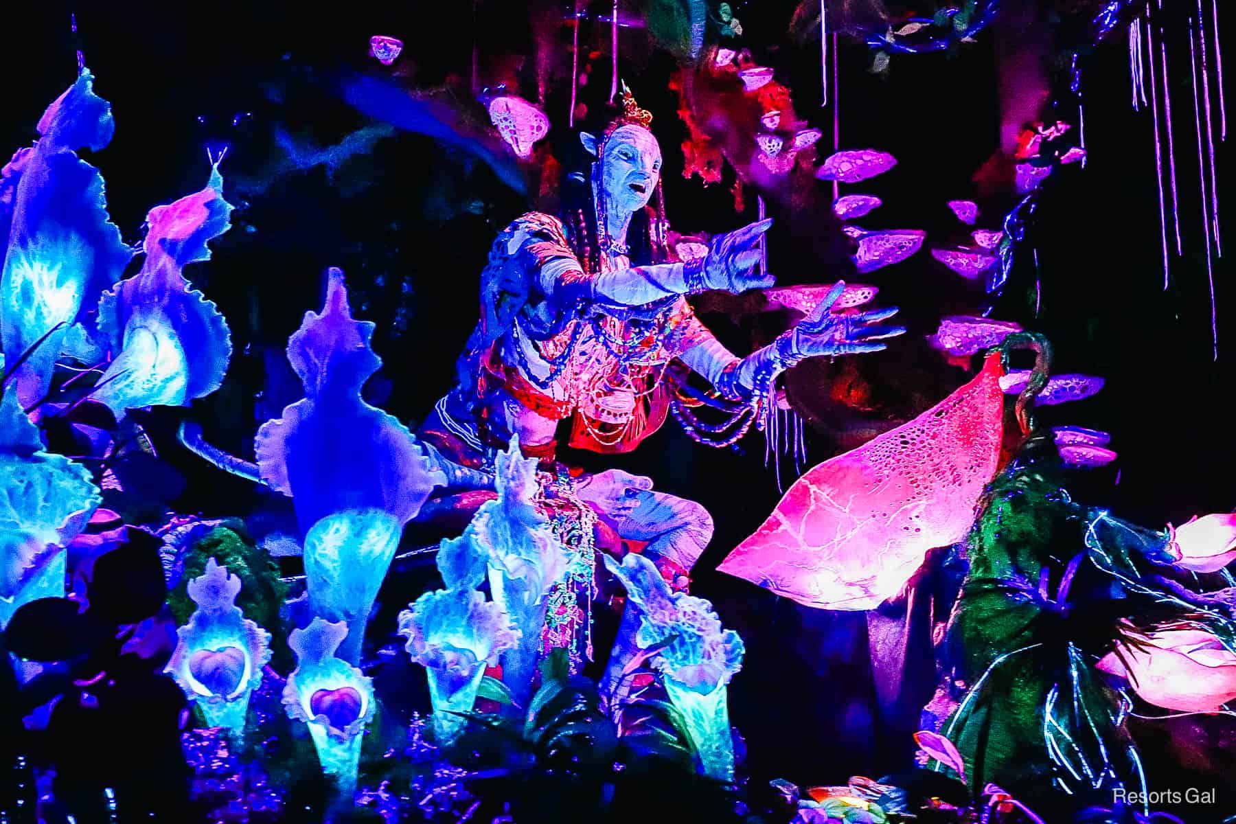 the shaman of songs on Na'vi River Journey at Disney's Animal Kingdom