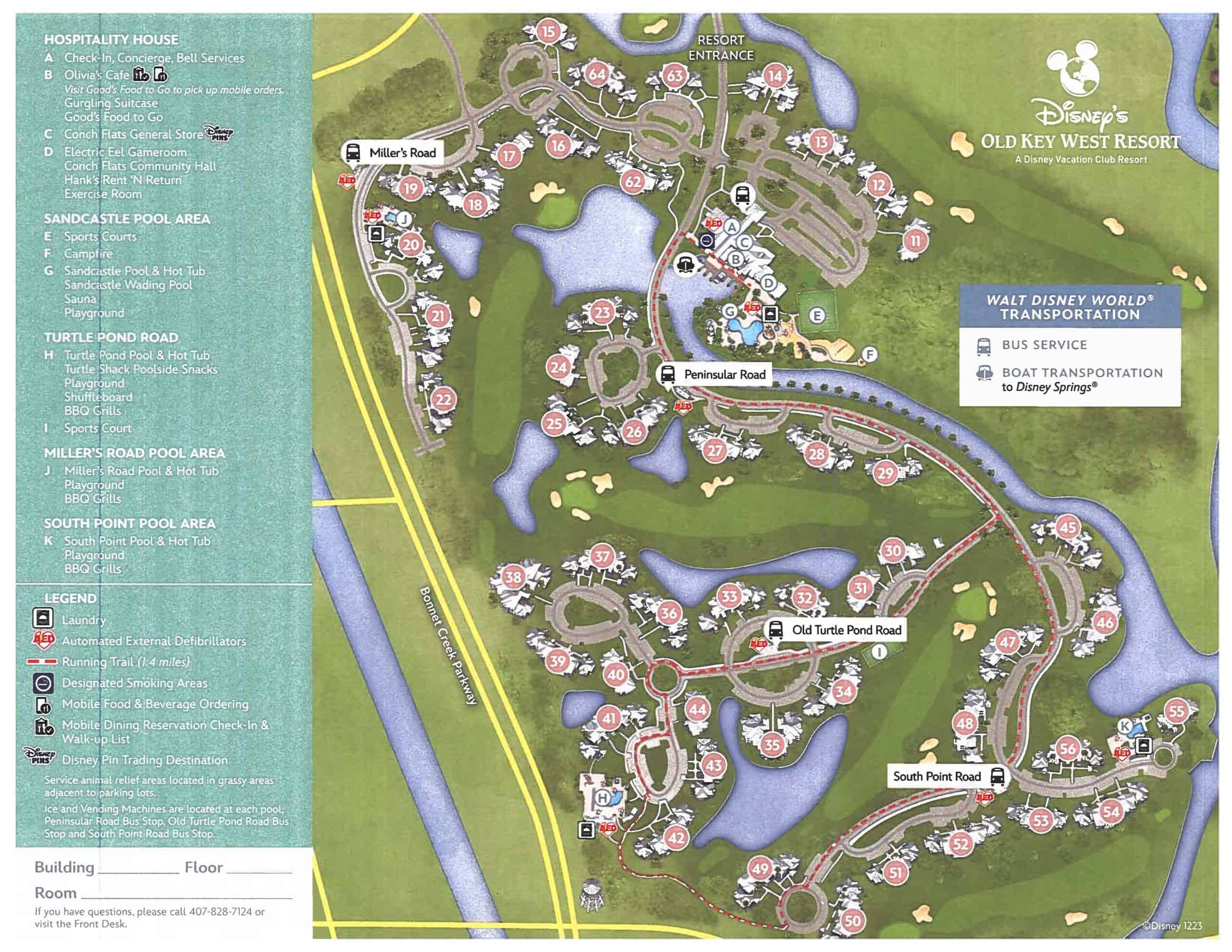 Disney's Old Key West Resort Map