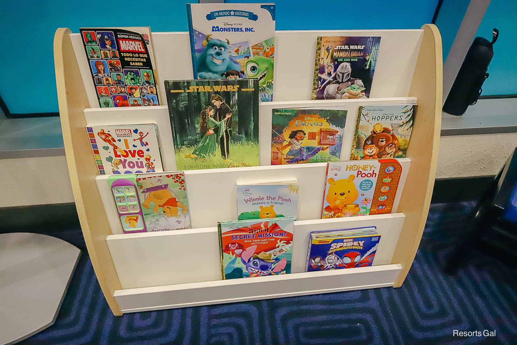 a small library area with a variety of books for Cool Kids' Summer pj party