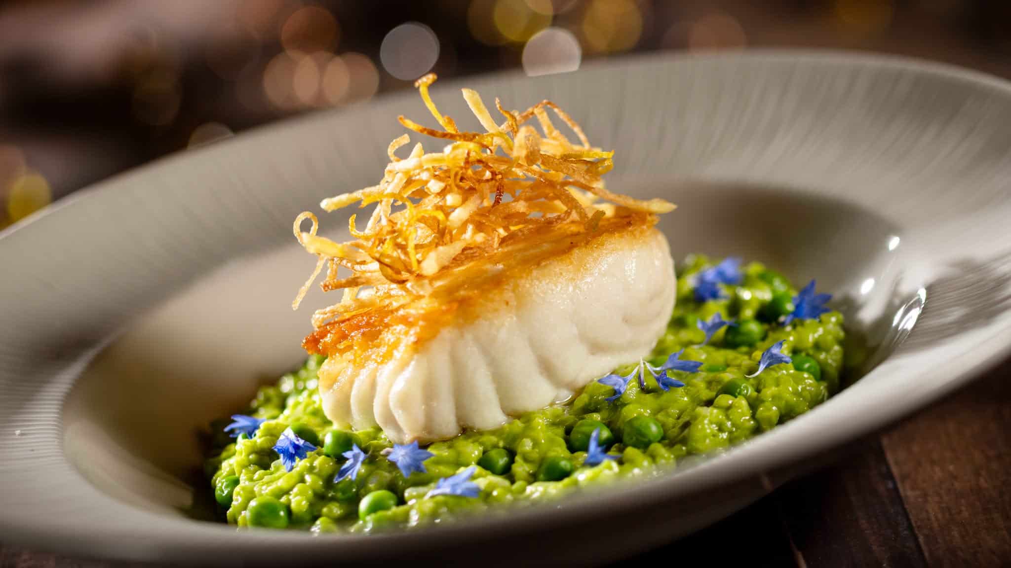pan-roasted halibut from the Brown Derby 