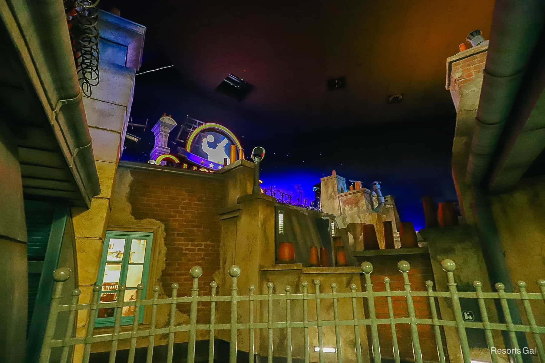 the Parisian rooftop scene in Remy's Ratatouille Adventure
