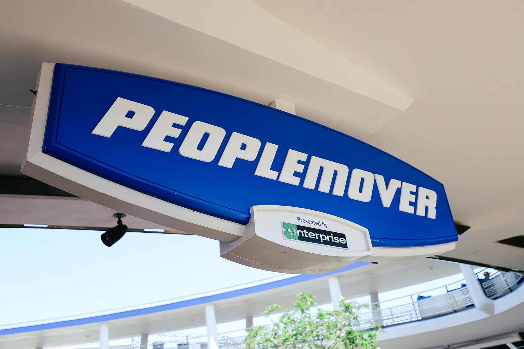 Peoplemover sign that says presented by Enterprise 