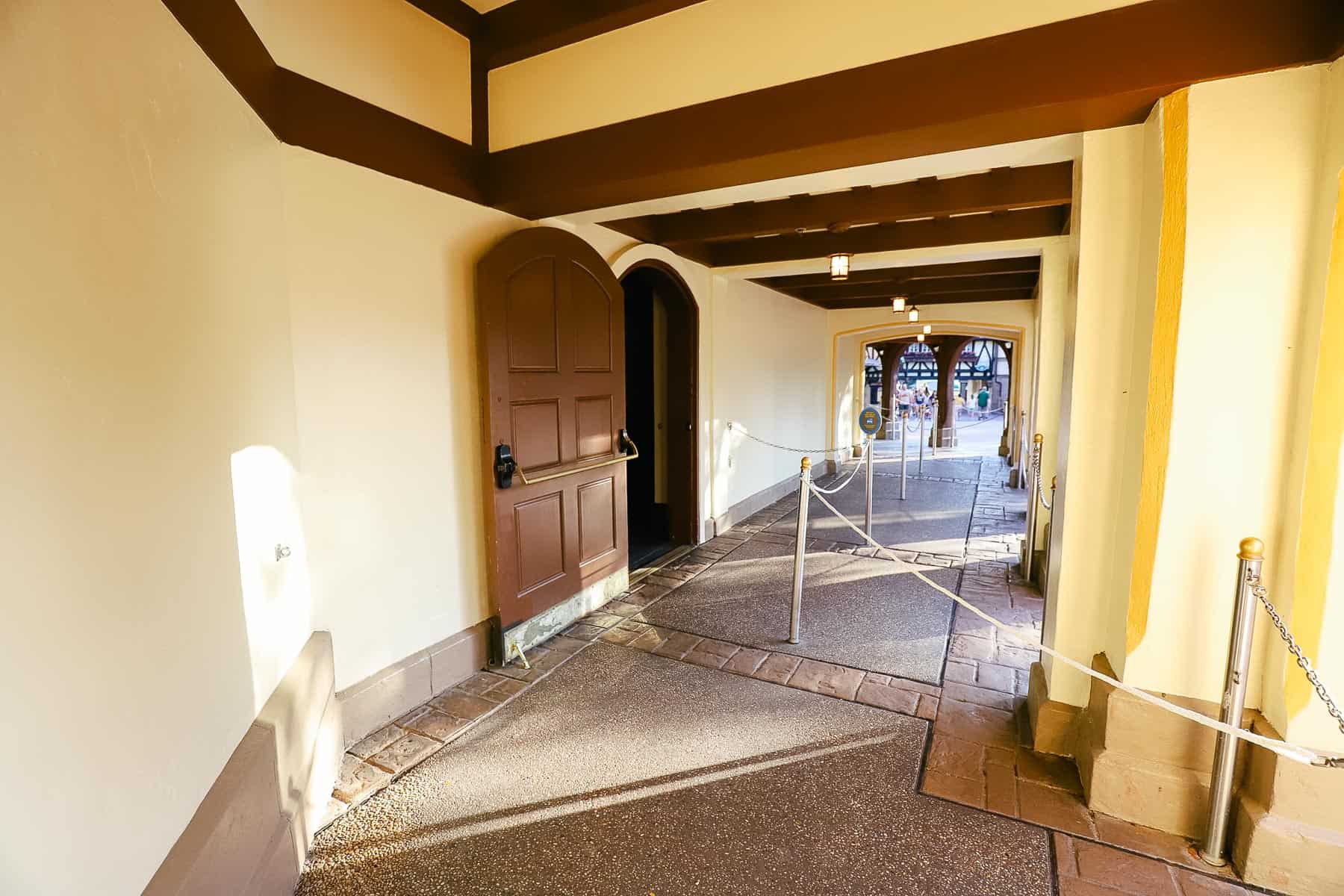 outdoor portion of the stand-by queue for Peter Pan's Flight. 