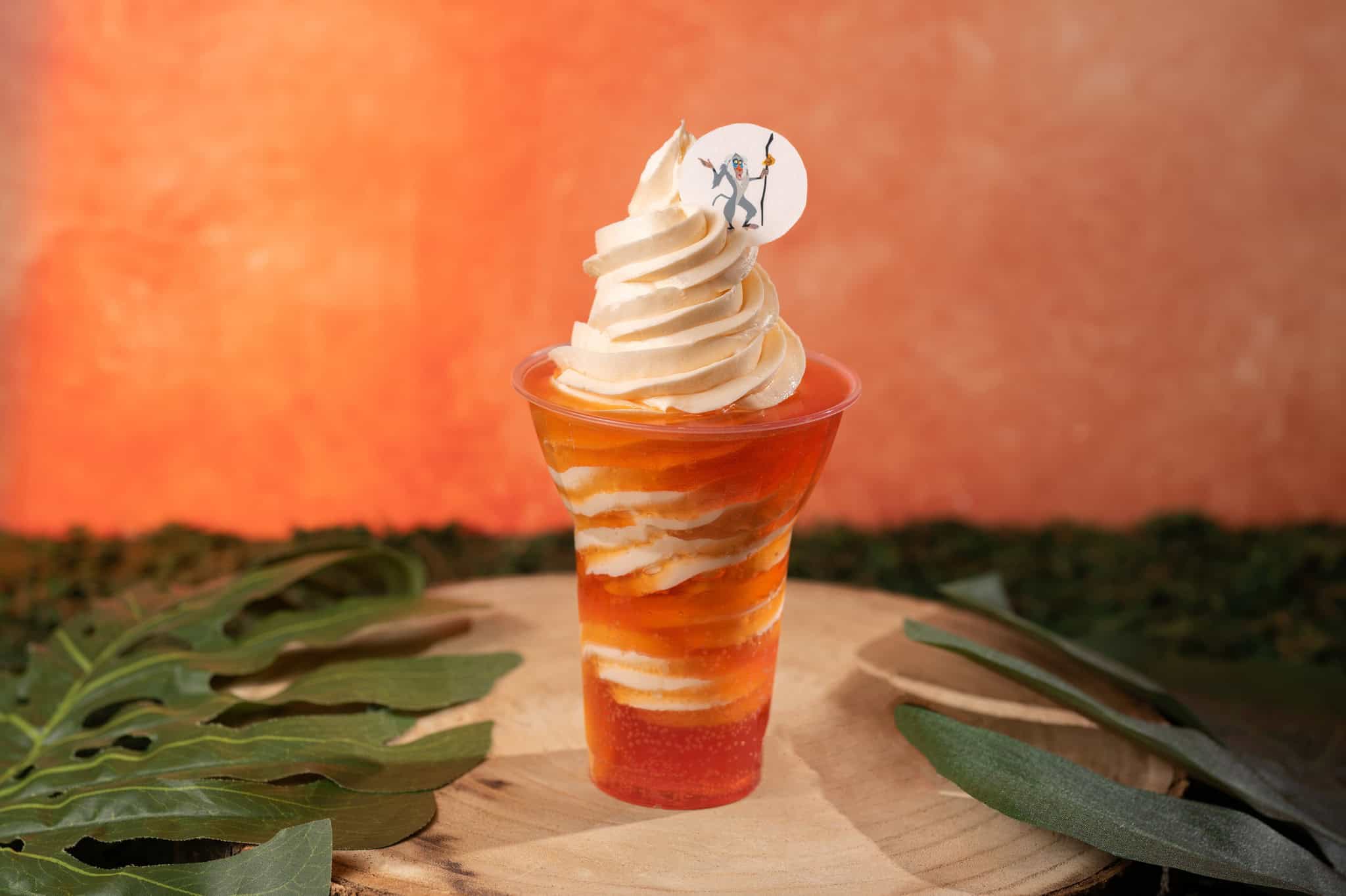 Dole Whip Float is topped with vanilla soft serve