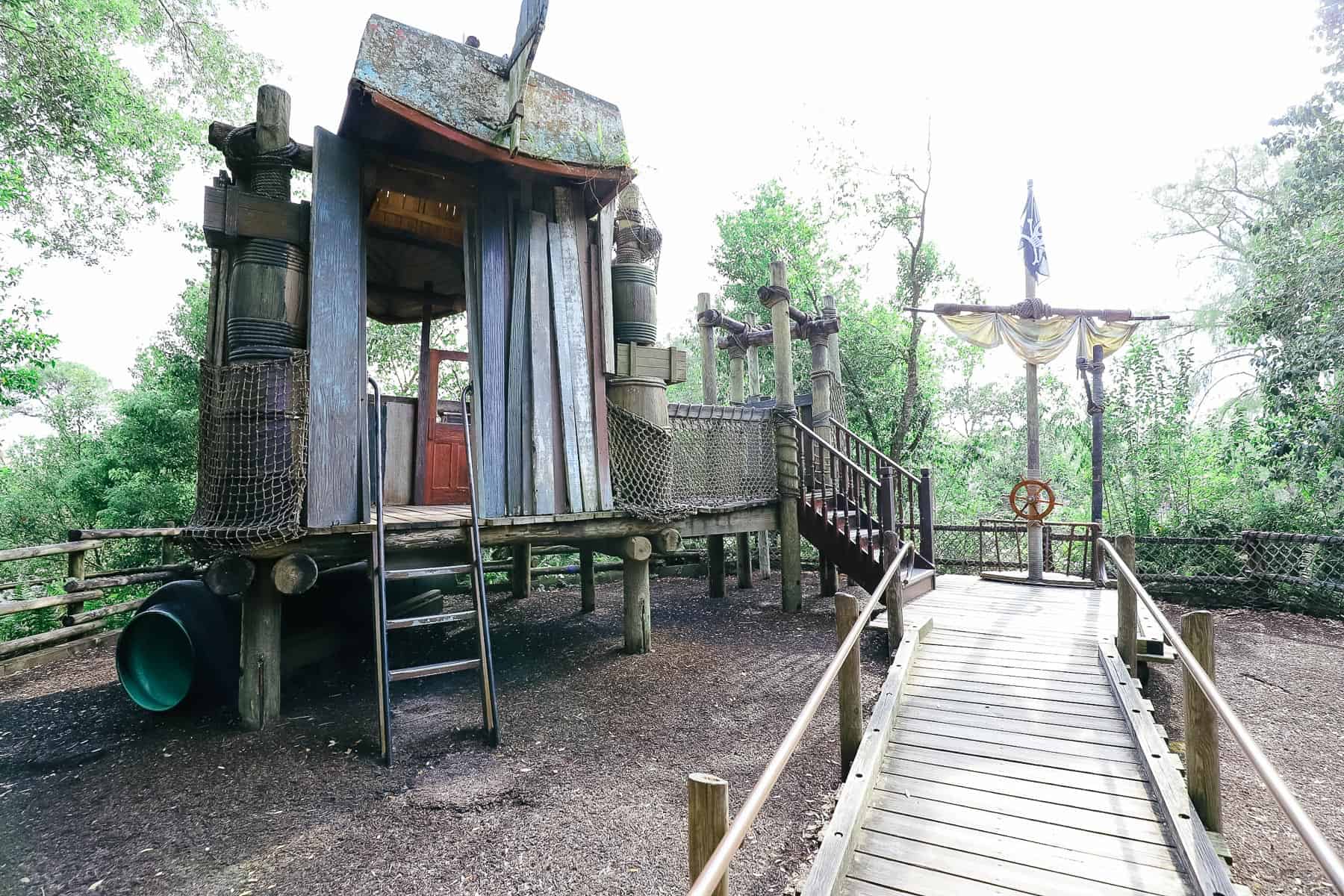 a playground on Tom Sawyer's Island 