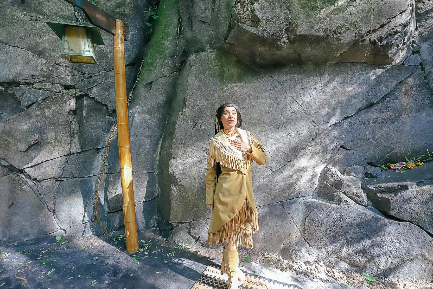Photos: Pocahontas in Her Winter Outfit at Disney’s Animal Kingdom
