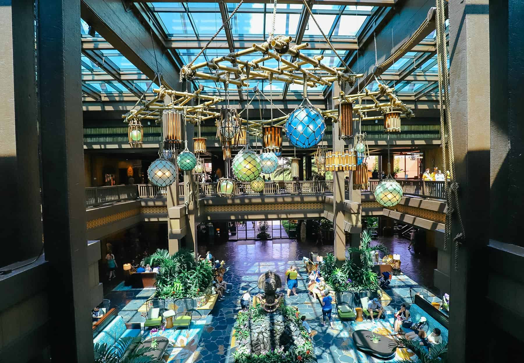 the lobby of Disney's Polynesian near Magic Kingdom 