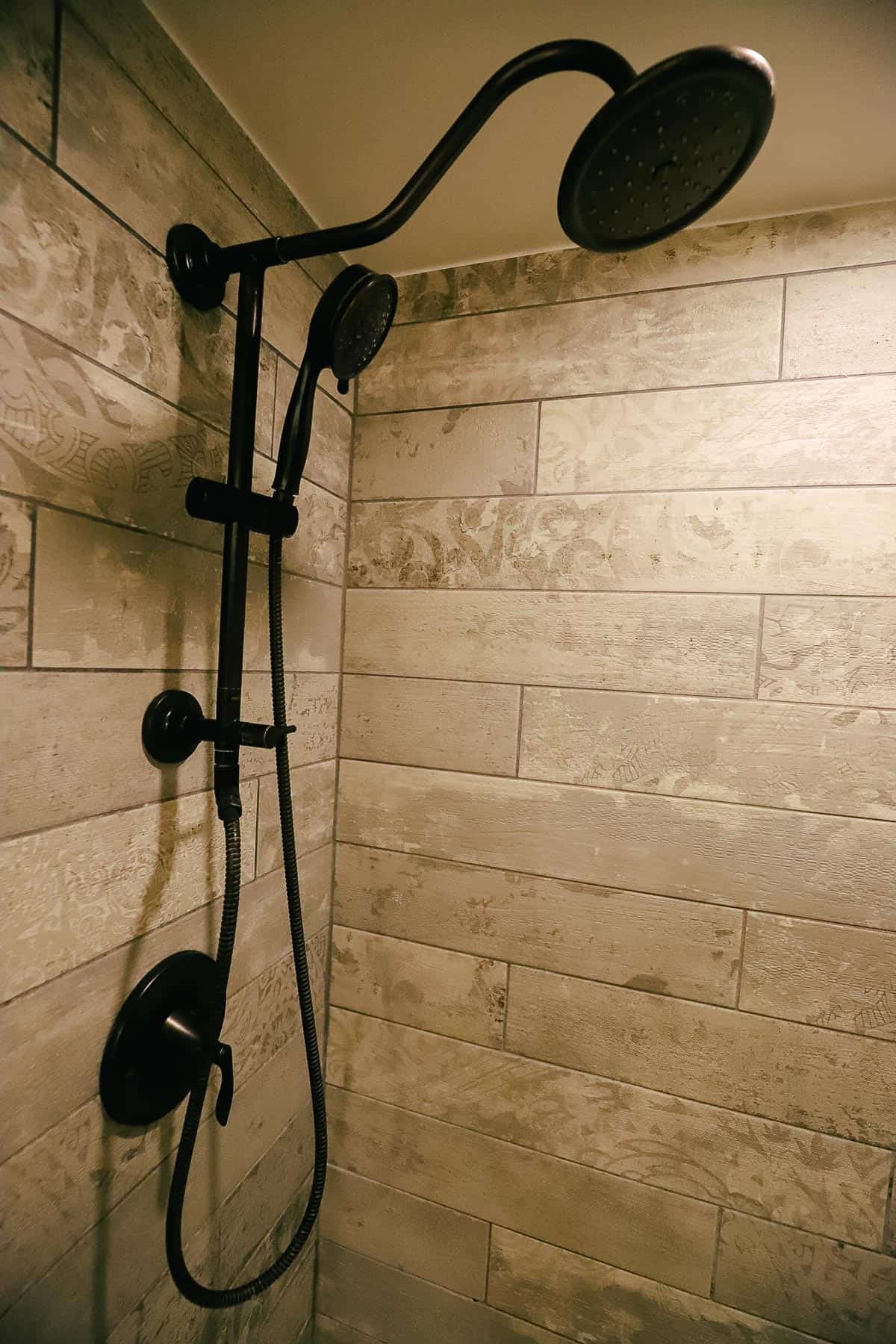 shower head in bathroom