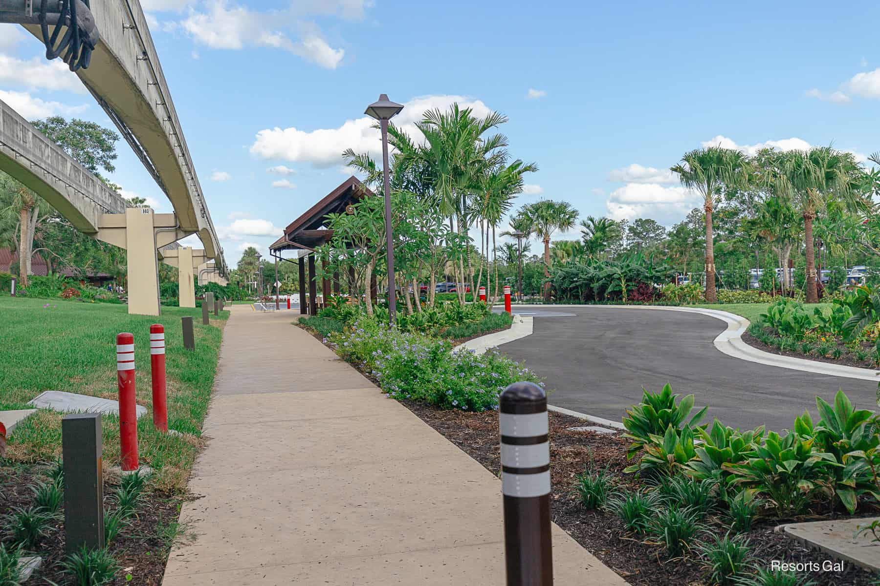 the new bus stop at Disney's Polynesian