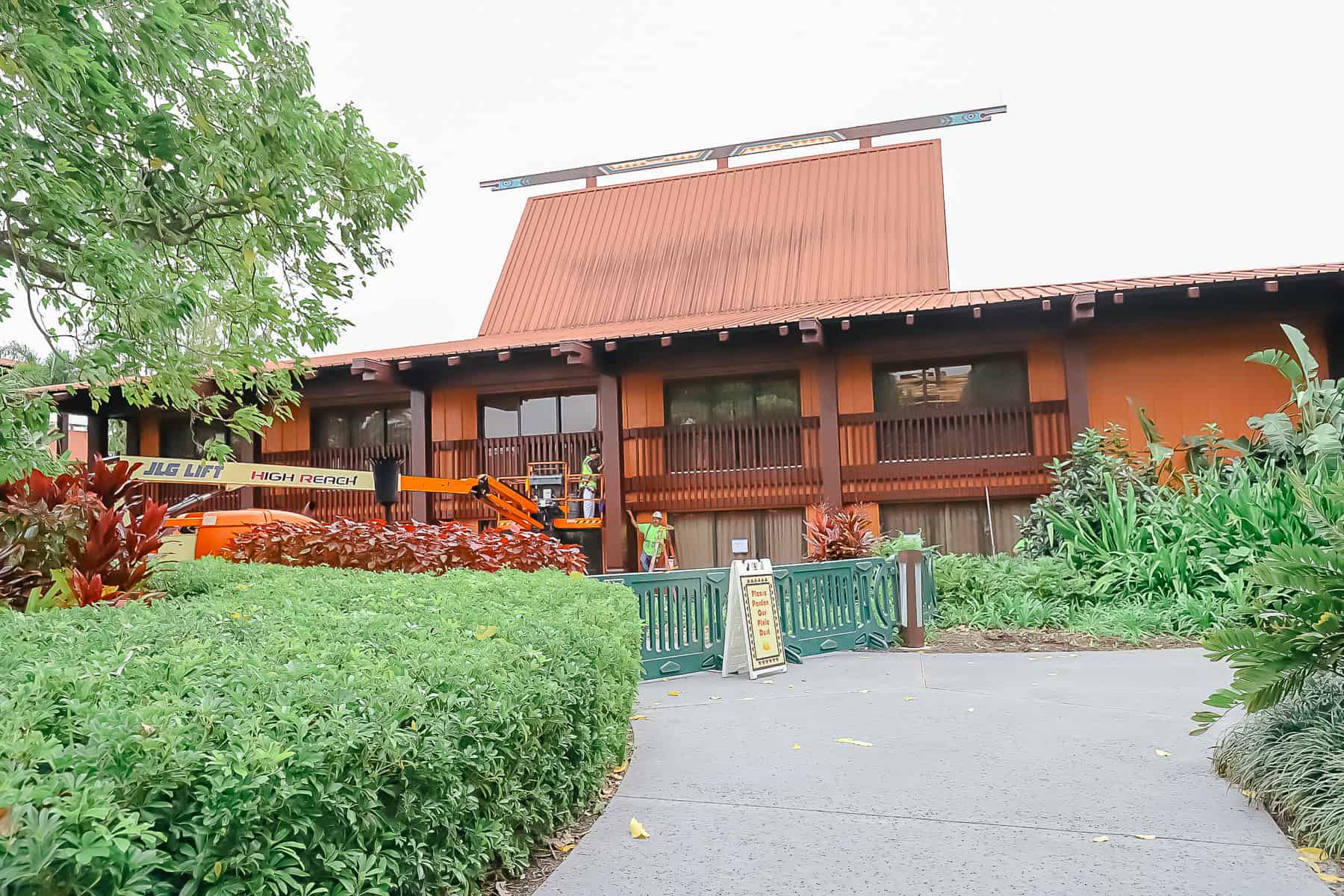 painting work going on at the Polynesian during 2024