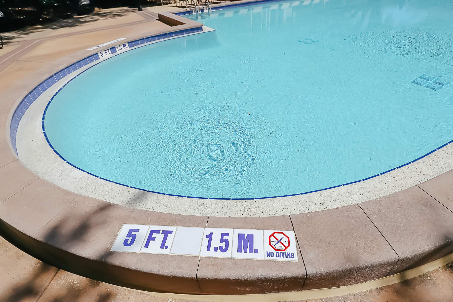 shows the pool depth of the quiet pools 