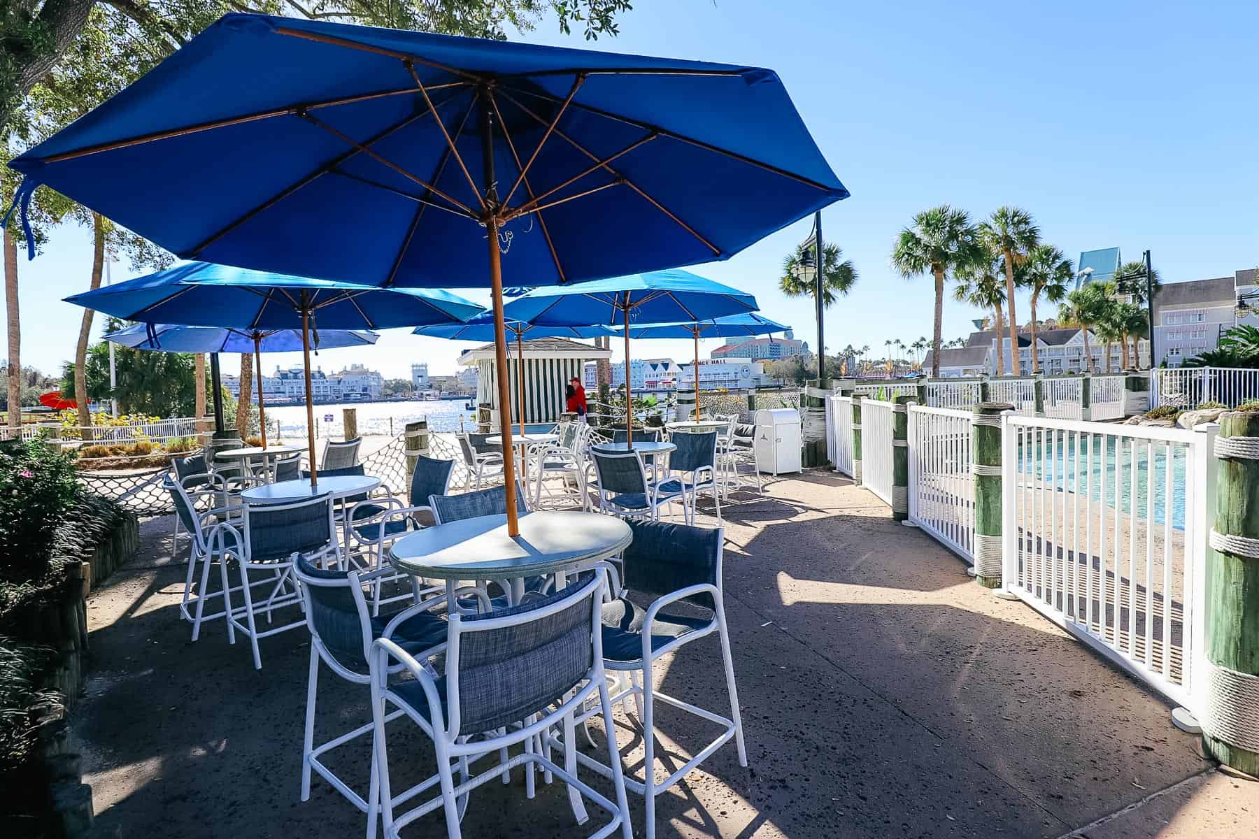 outdoor dining area for Hurricane Hannas