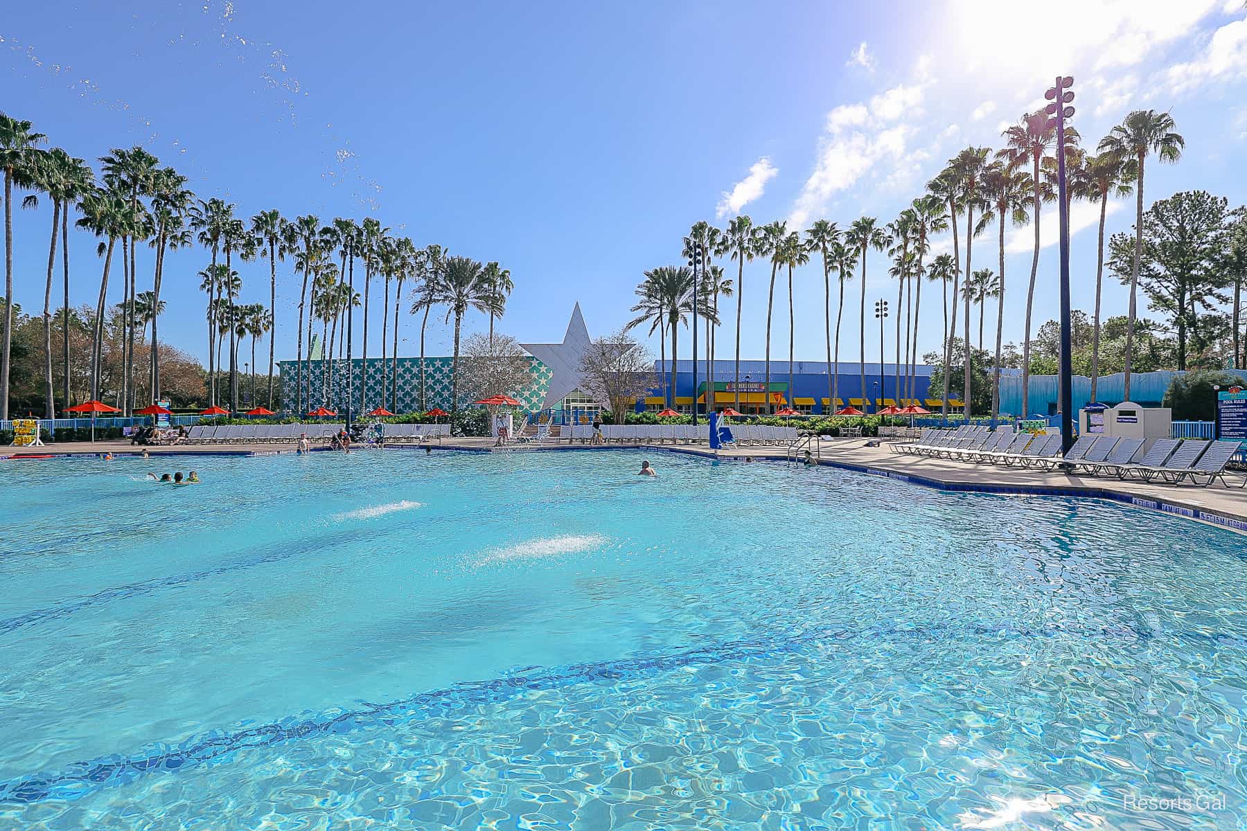 The Fantasia Pool with the star for All-Star Movies in the background. 