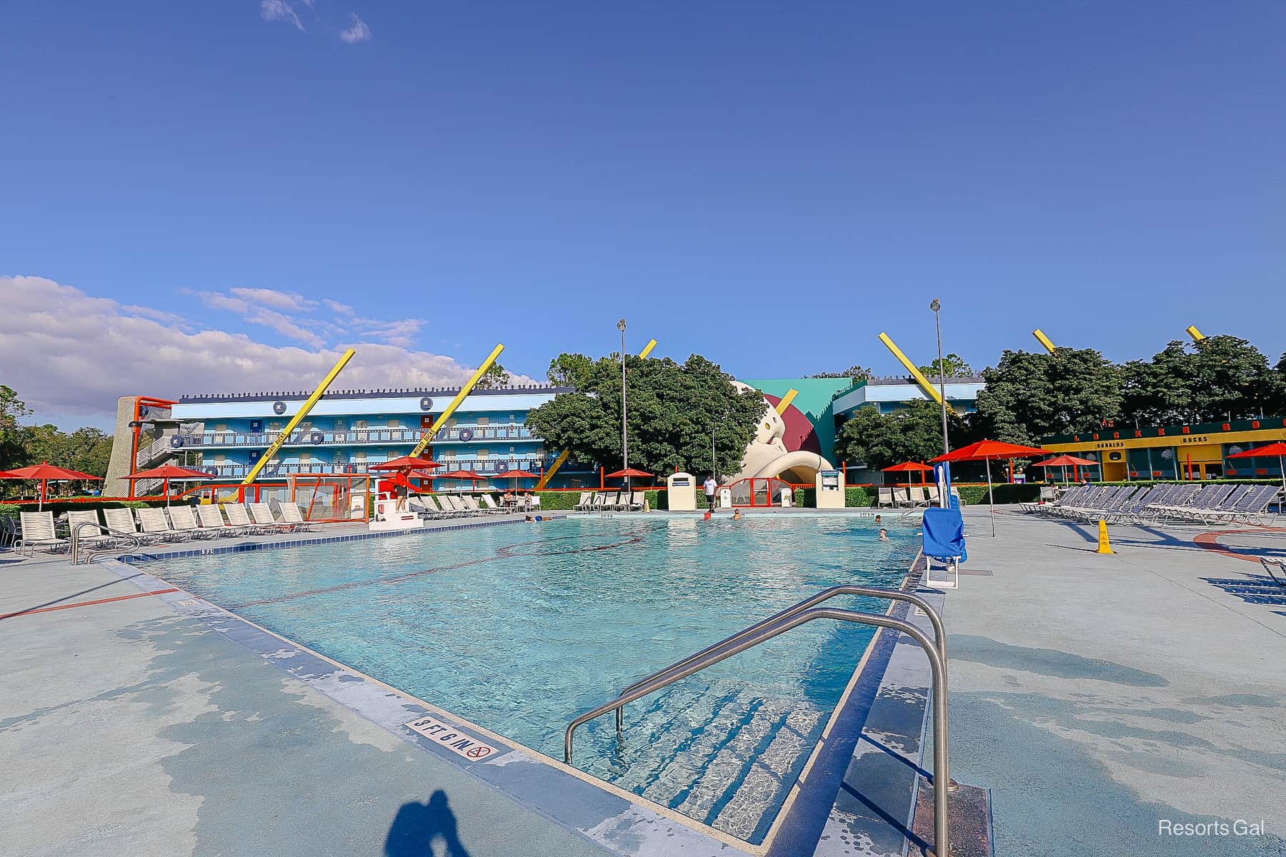 rectangle shape of the quiet pool at All-Star Movies 