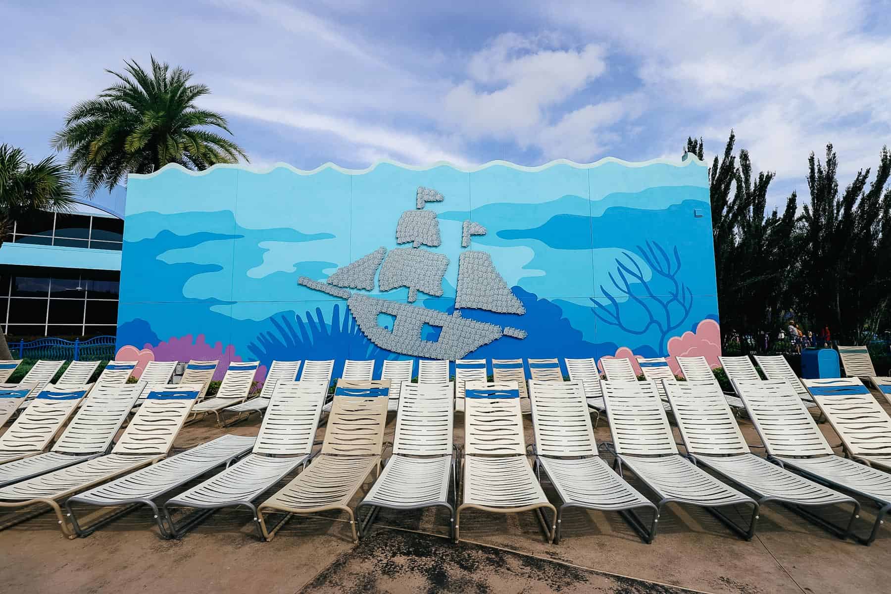 Decorative Ship at The Big Blue Pool at Art of Animation